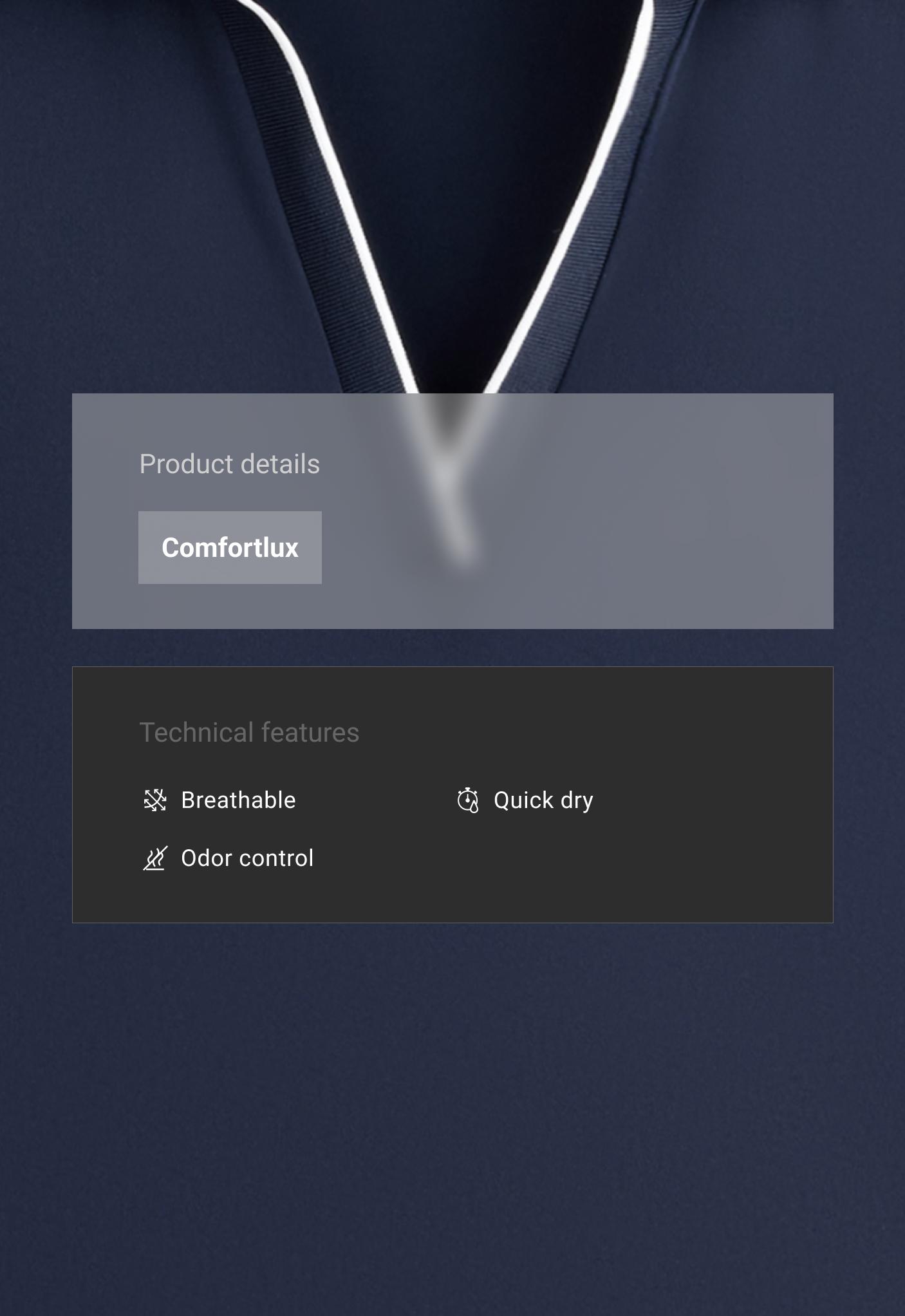 Short-sleeved Comfortlux polo shirt — NAVY BLUE