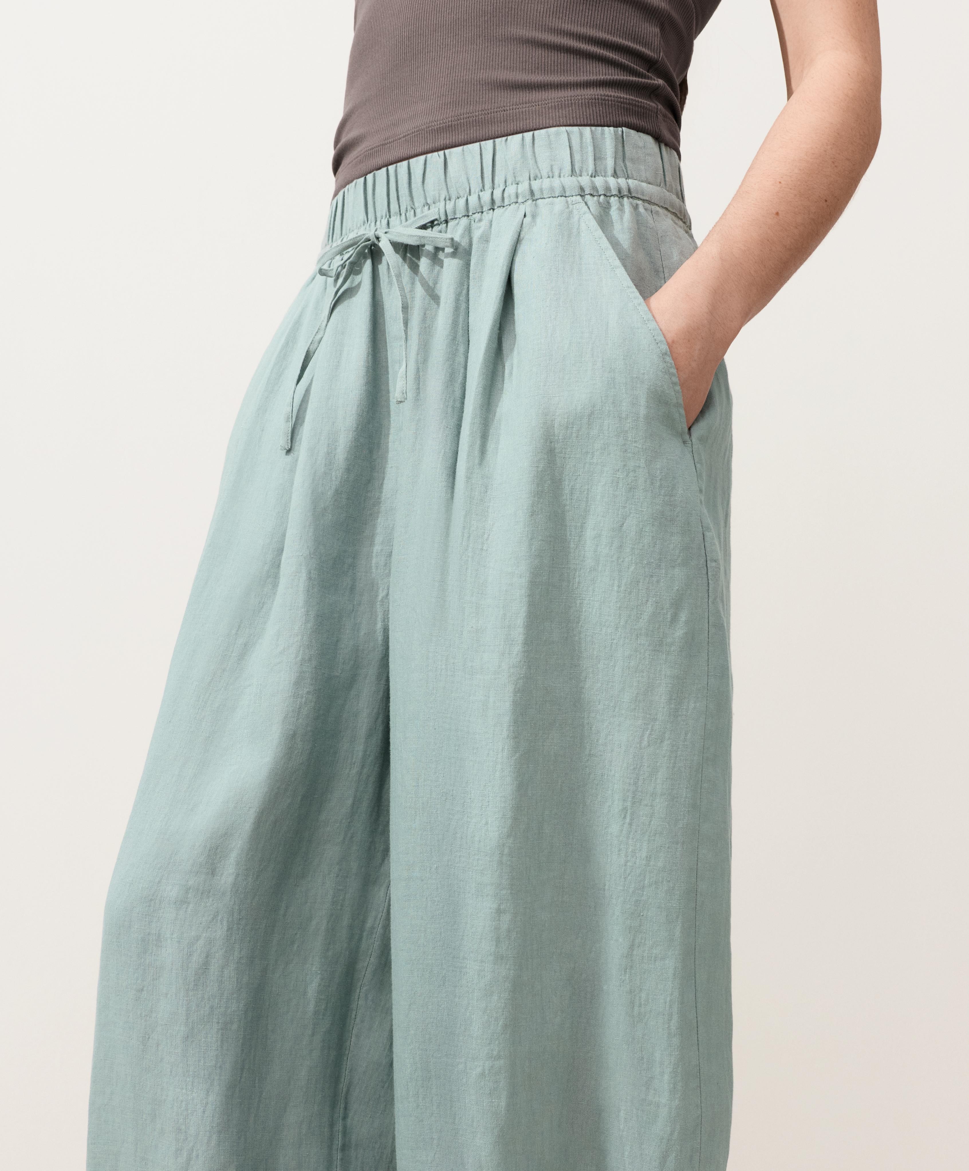 Pantalón balloon 100% lino