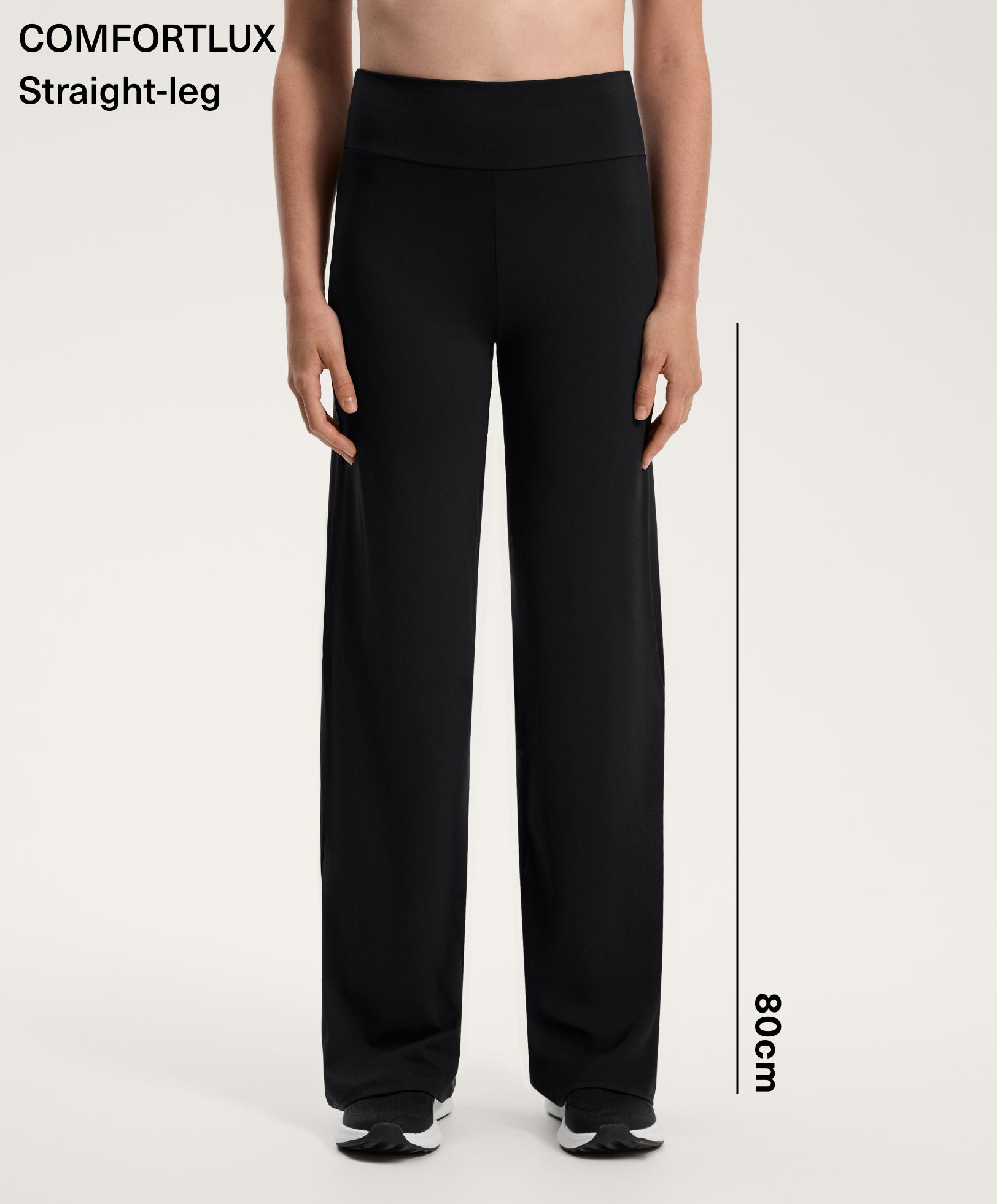 High-rise comfortlux straight-leg trousers