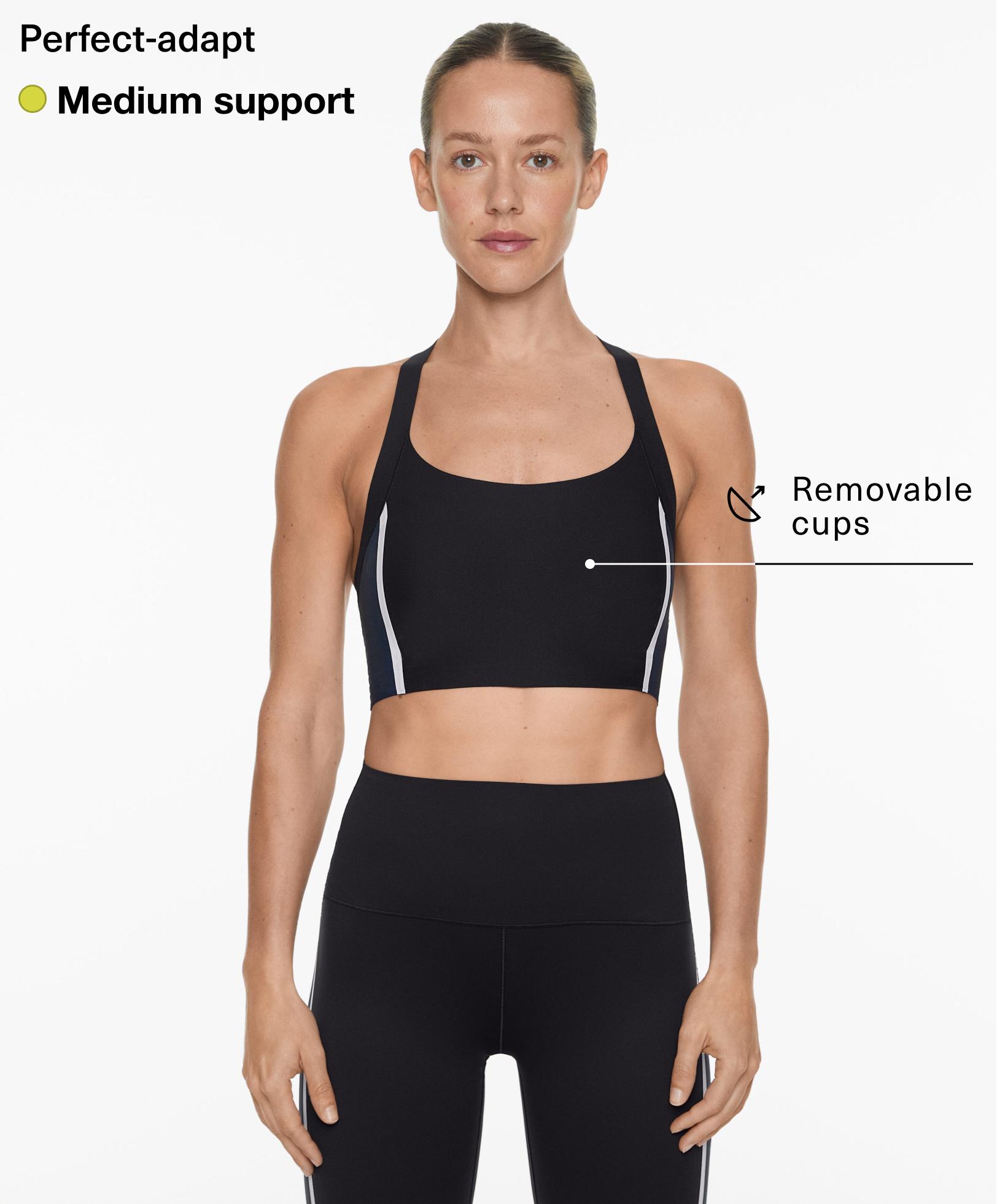 Perfect-adapt medium-support colour block sports bra