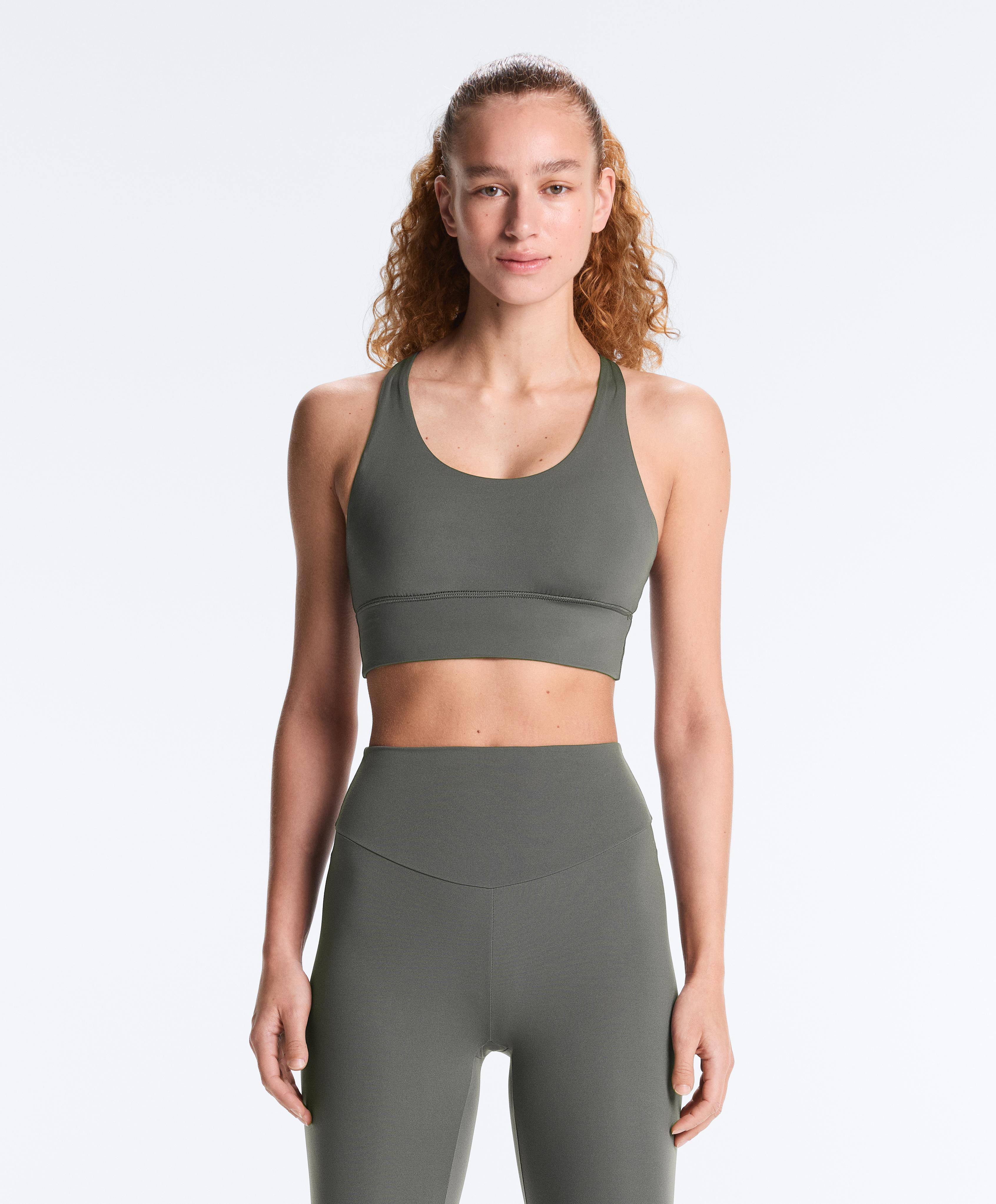 Medium-support Comfortlux sports bra with cups — DARK ANTHRACITE