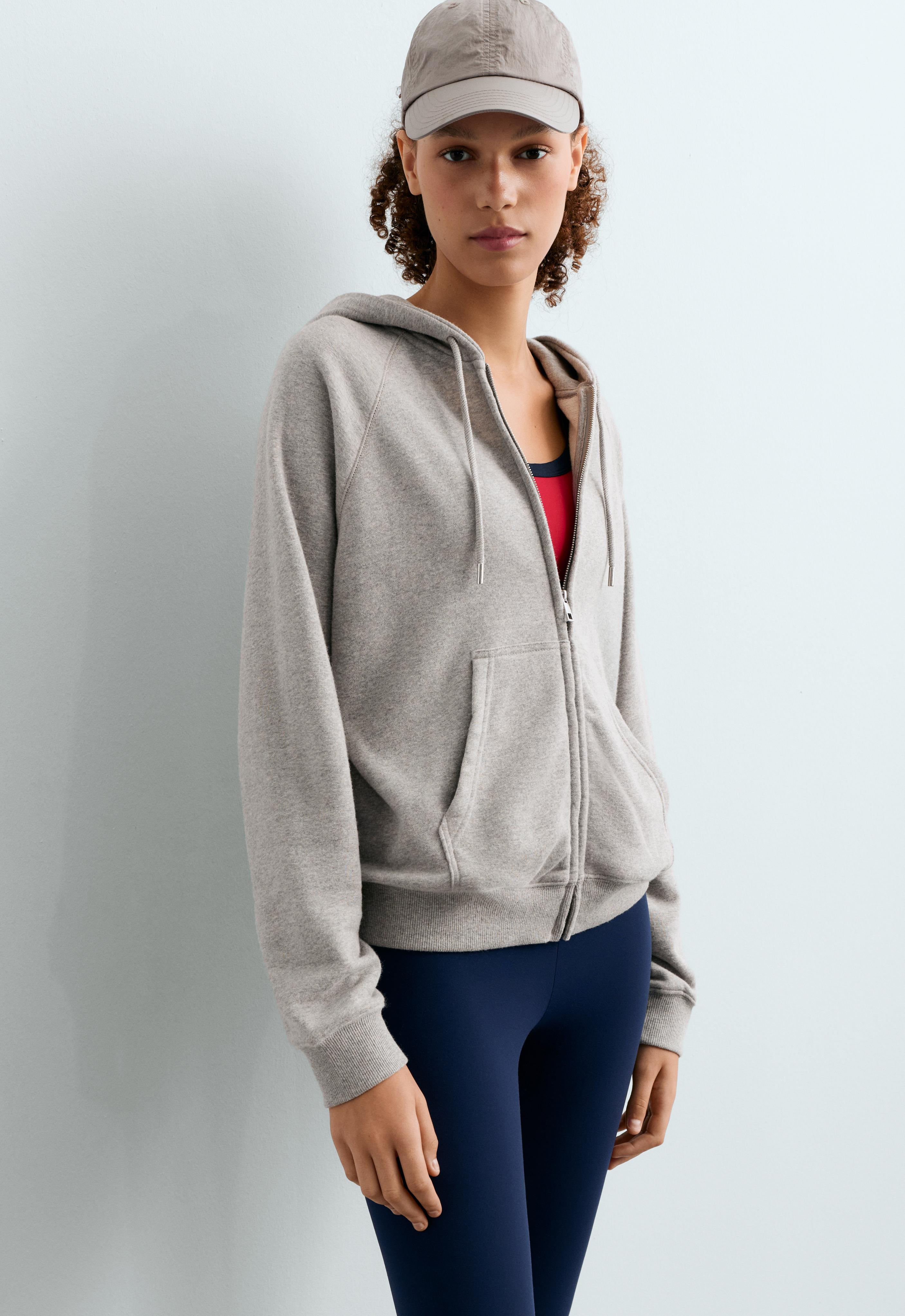 Zip-up fleece hoodie