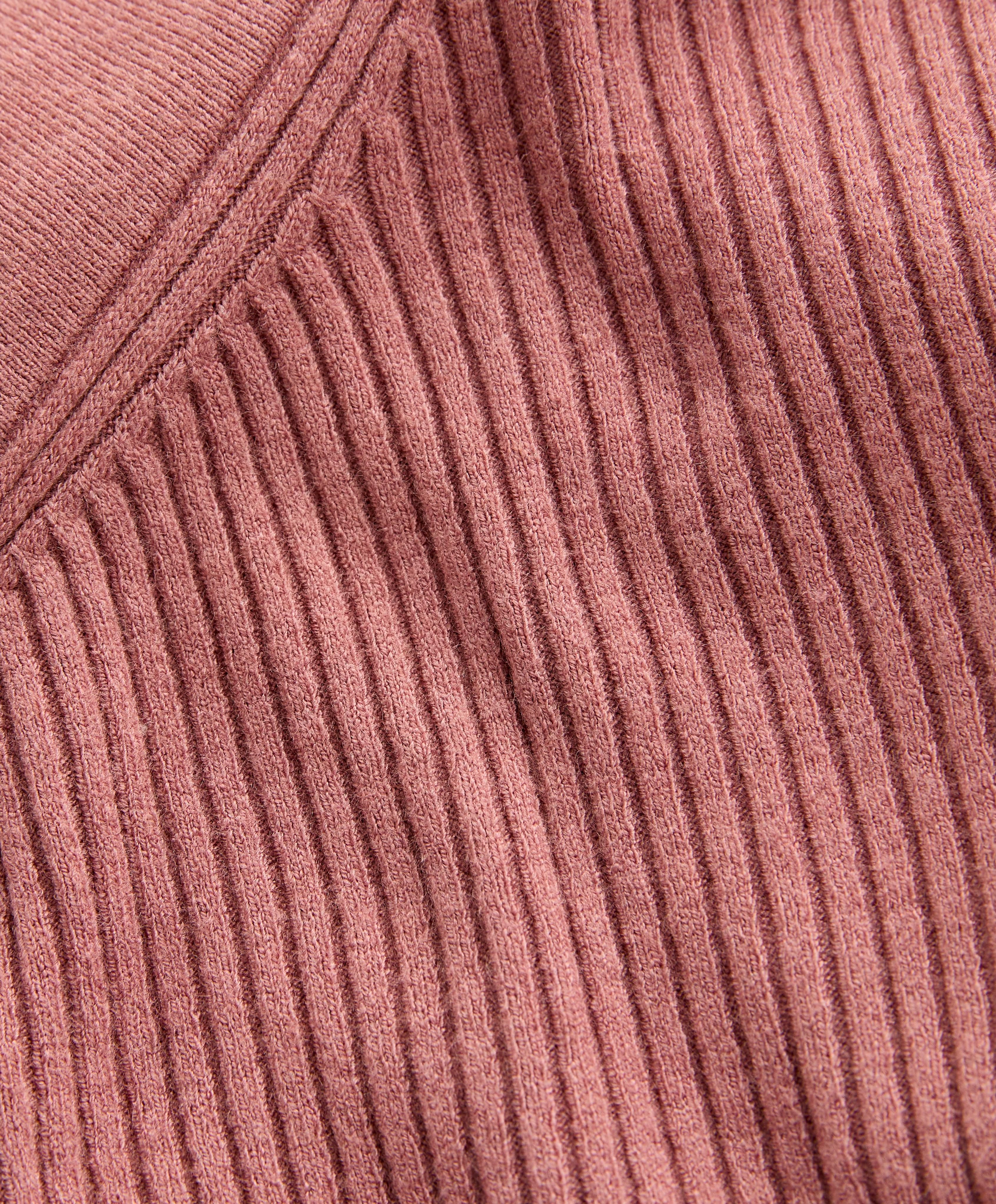 Crossover rib knit jumper