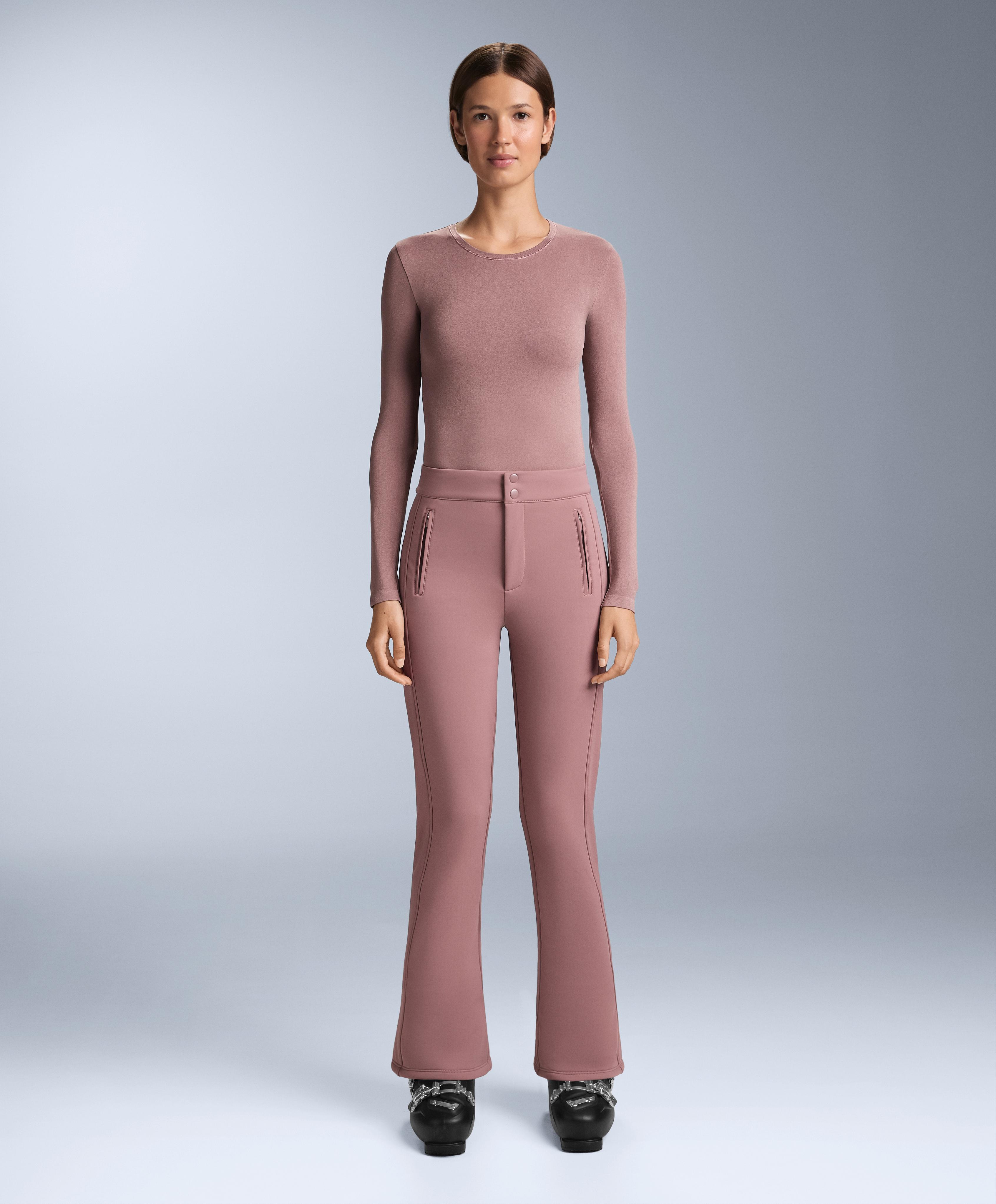 Seamless thermal base layer T-shirt — PINK-MAUVE