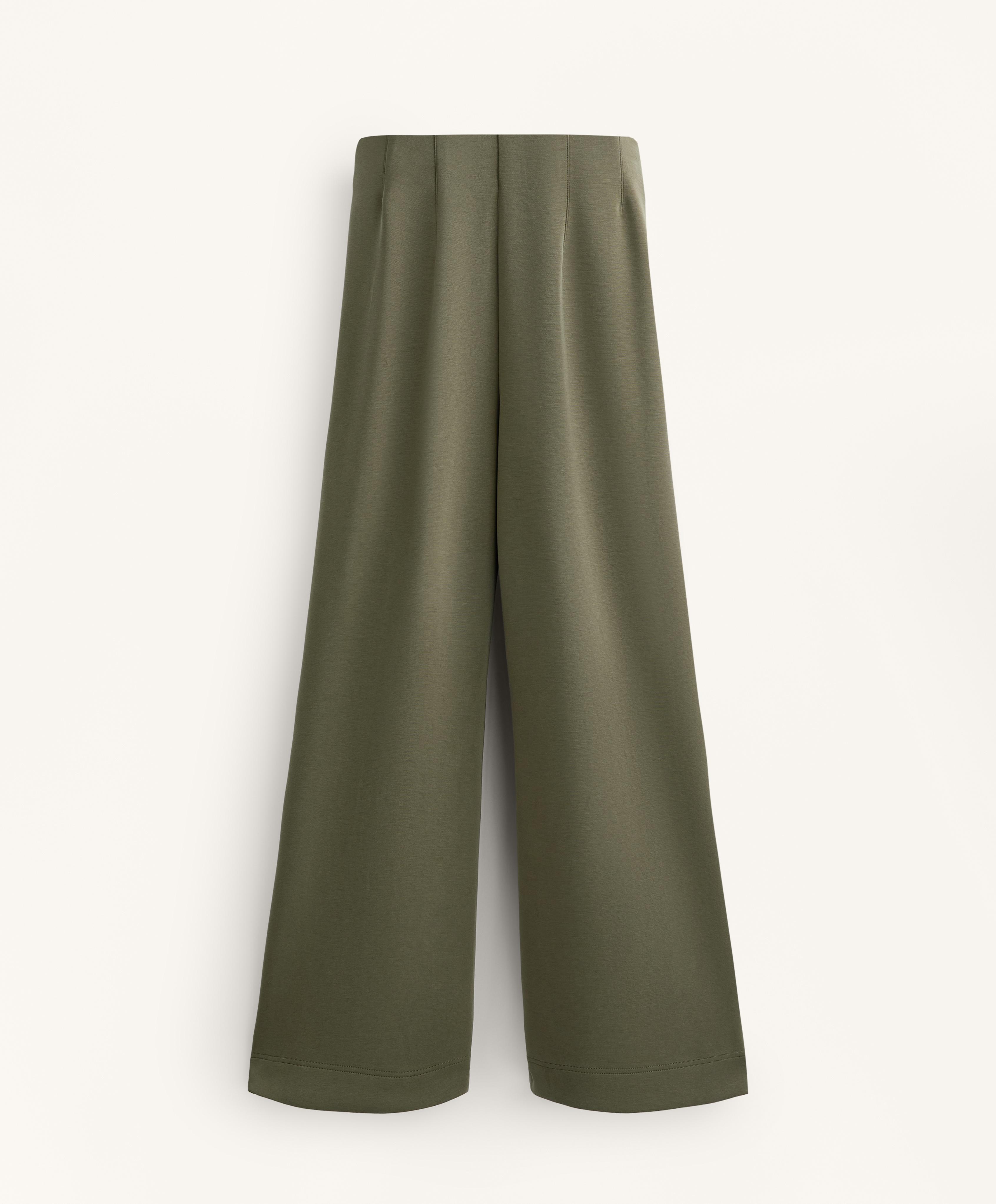 Straight-leg trousers with soft-touch modal and crease Straight-leg trousers with soft-touch modal and crease