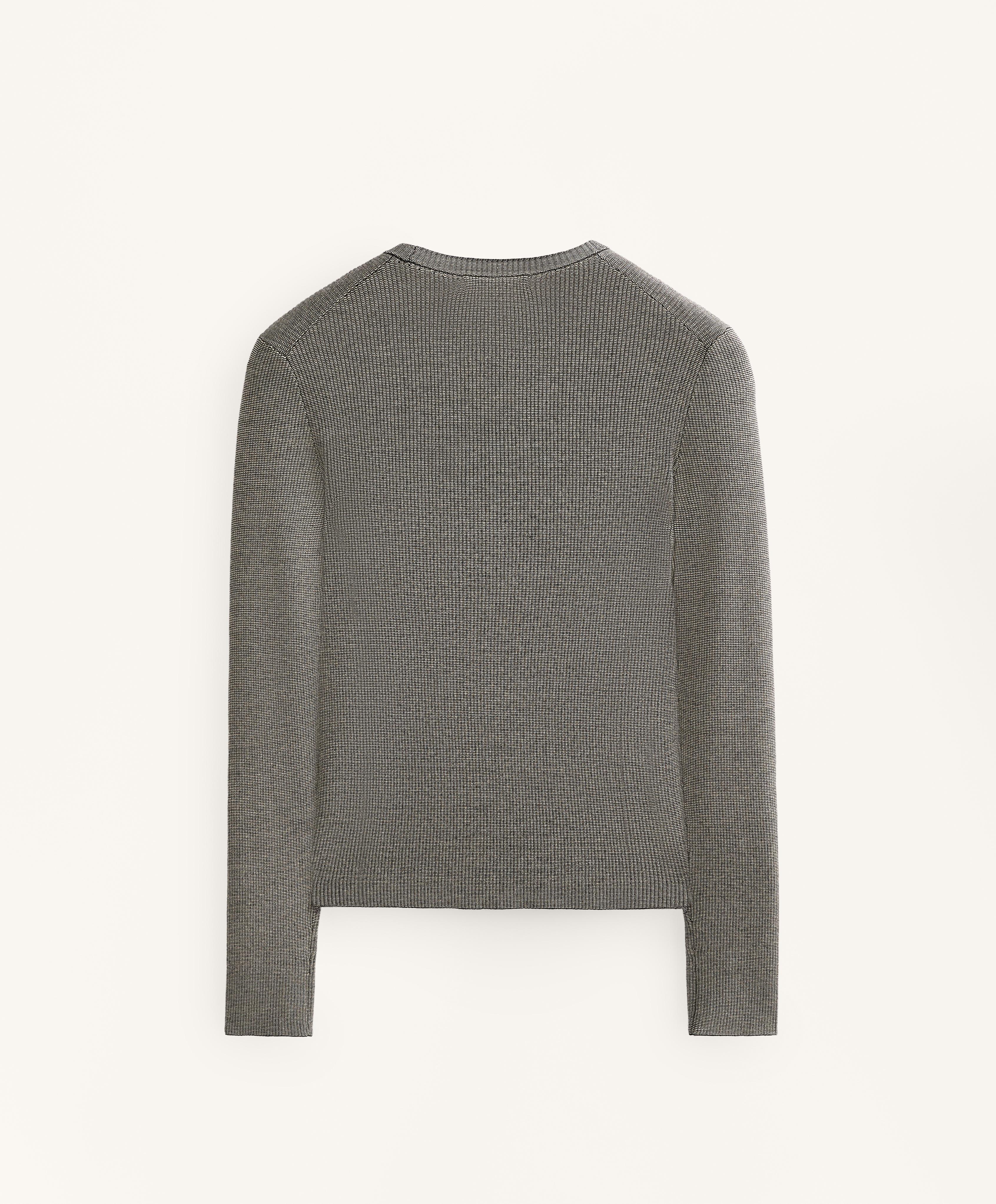Textured knit base layer T-shirt — BLACK
