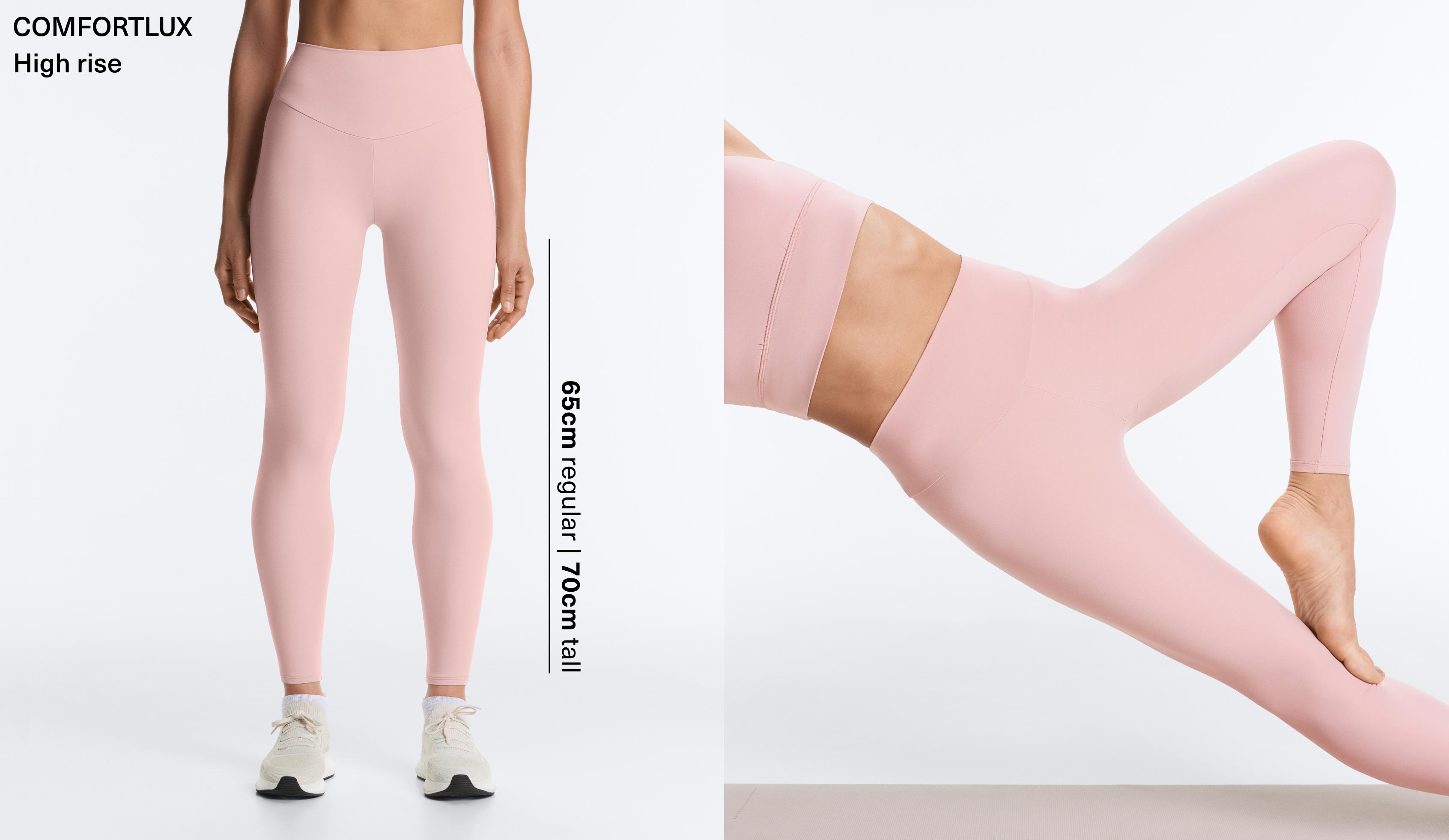 Comfortlux high-waisted ankle-length leggings — NUDE PINK