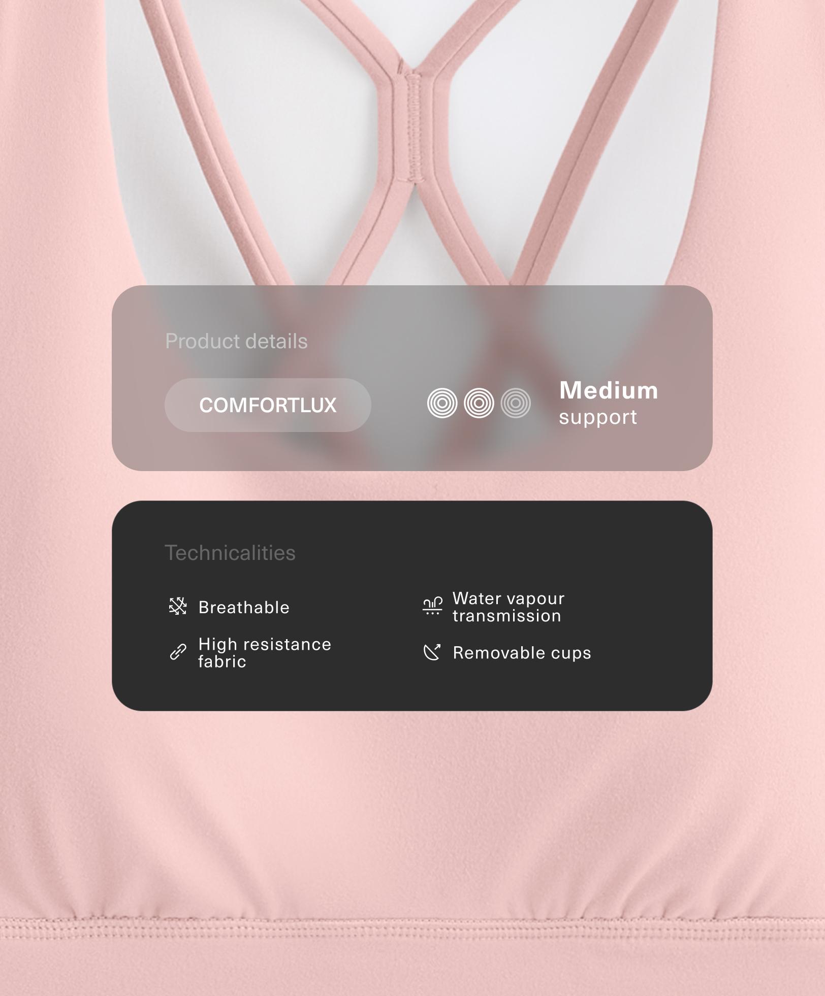 Medium-support Comfortlux sports bra with cups Medium-support Comfortlux sports bra with cups