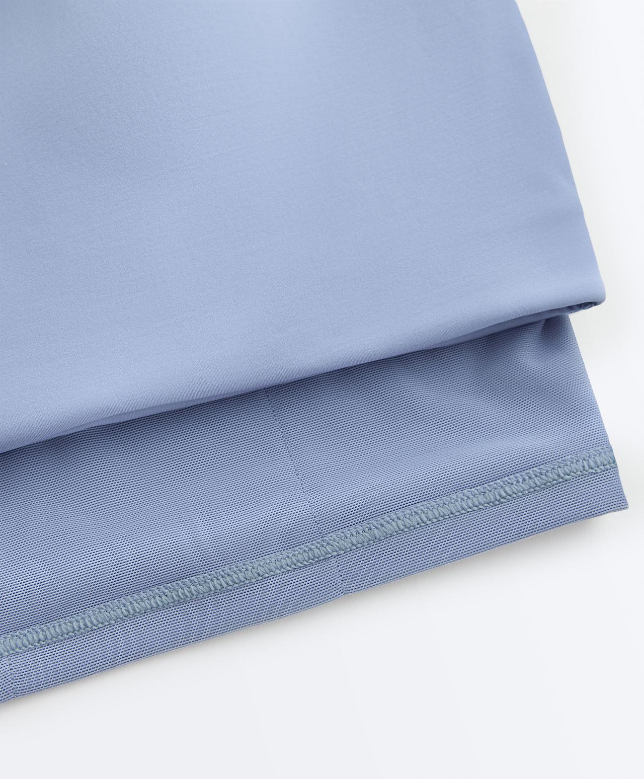 Sheer compressive tank top — MID GREY-BLUE