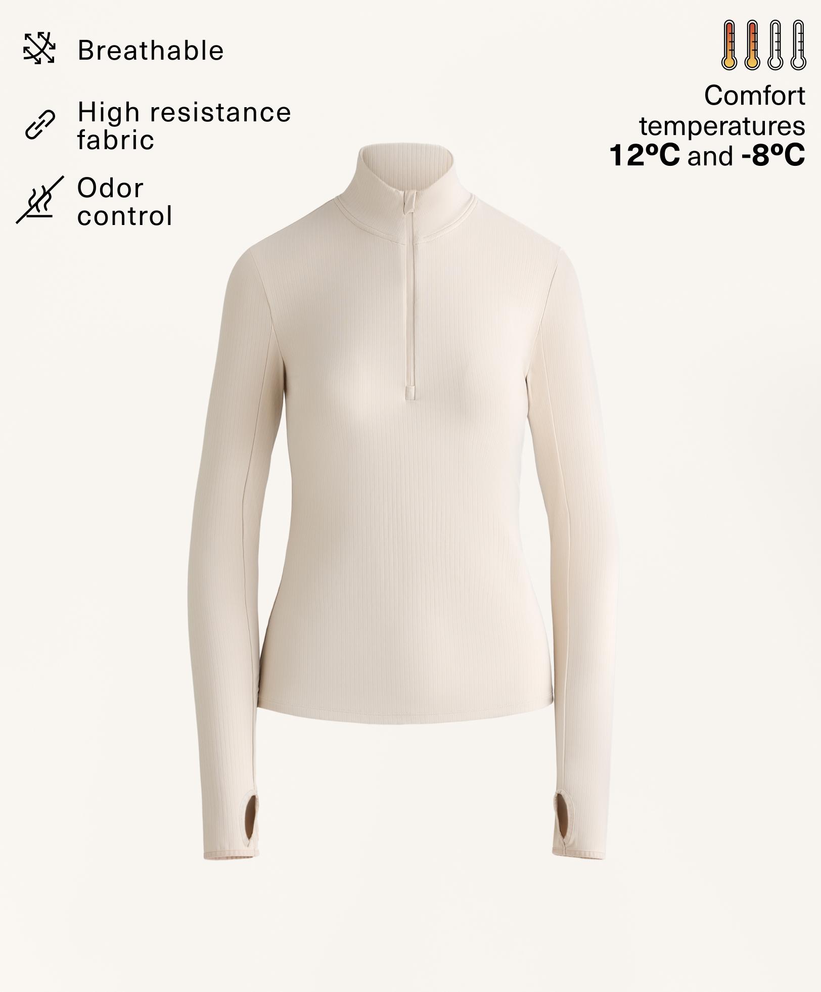 Thermal base layer rib T-shirt