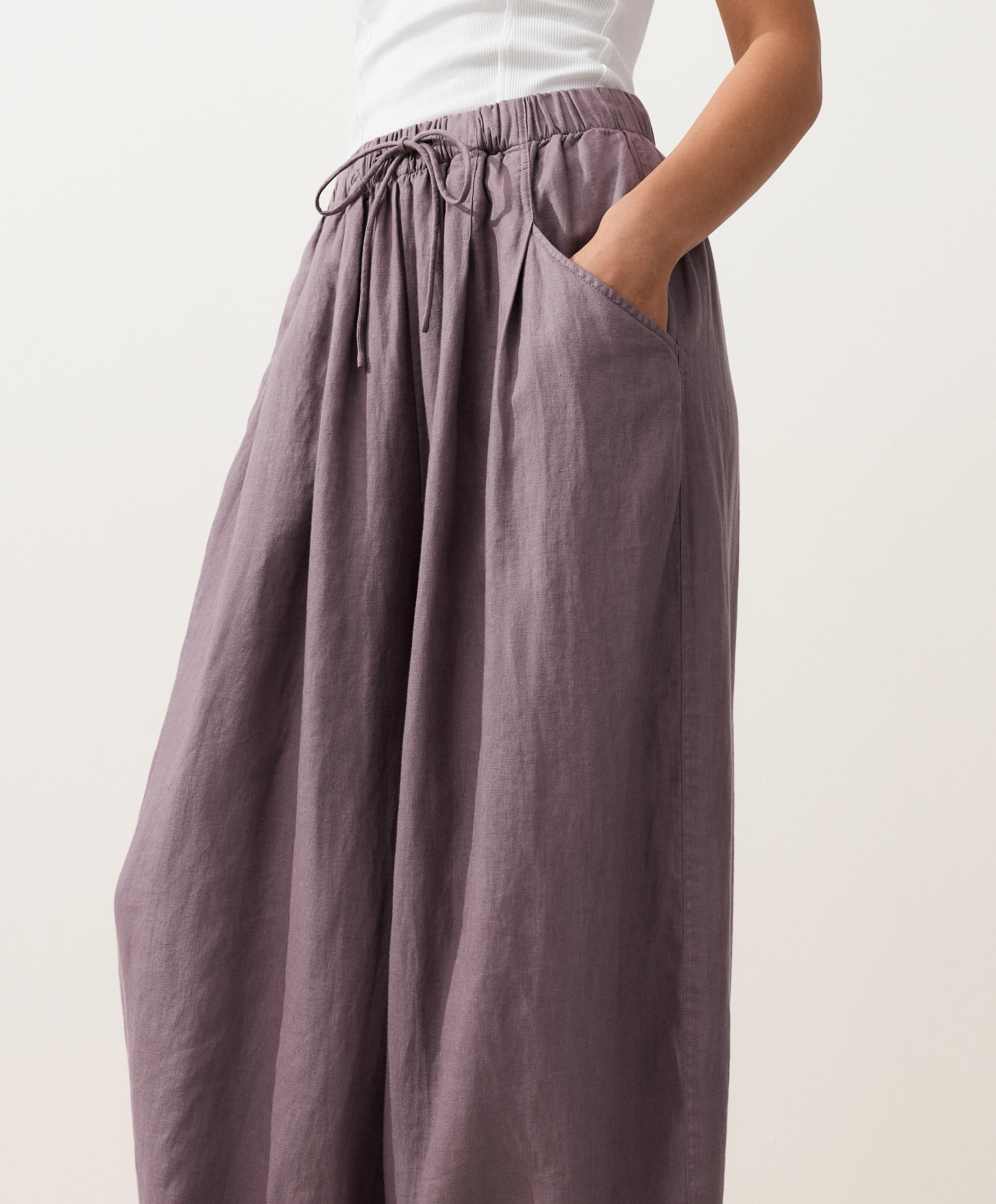 กางเกง Balloon ผ้าลินิน 100%