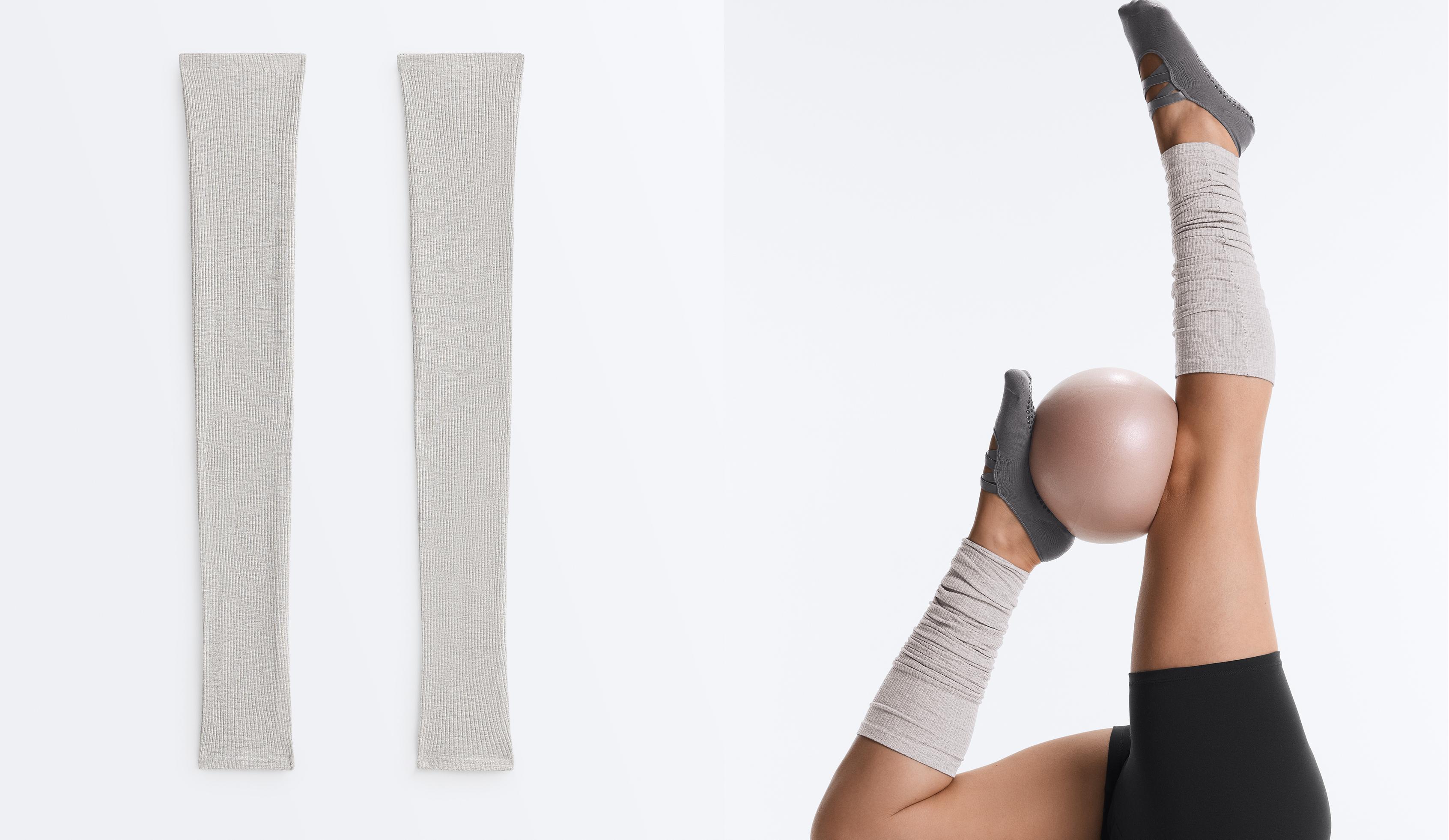 Modal blend legwarmers — PALE GREY MELANGE