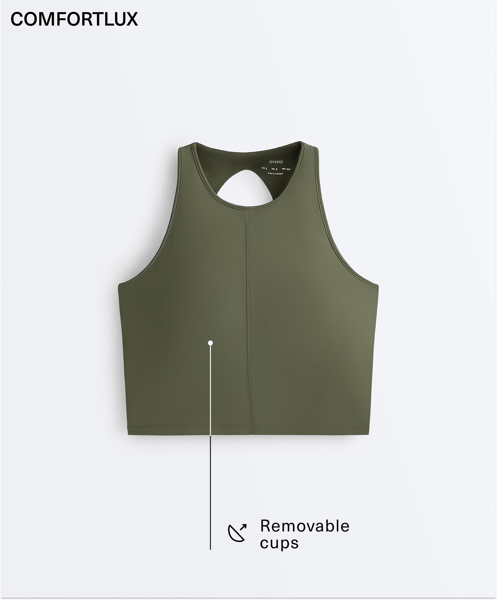 Comfortlux open back halter tank top