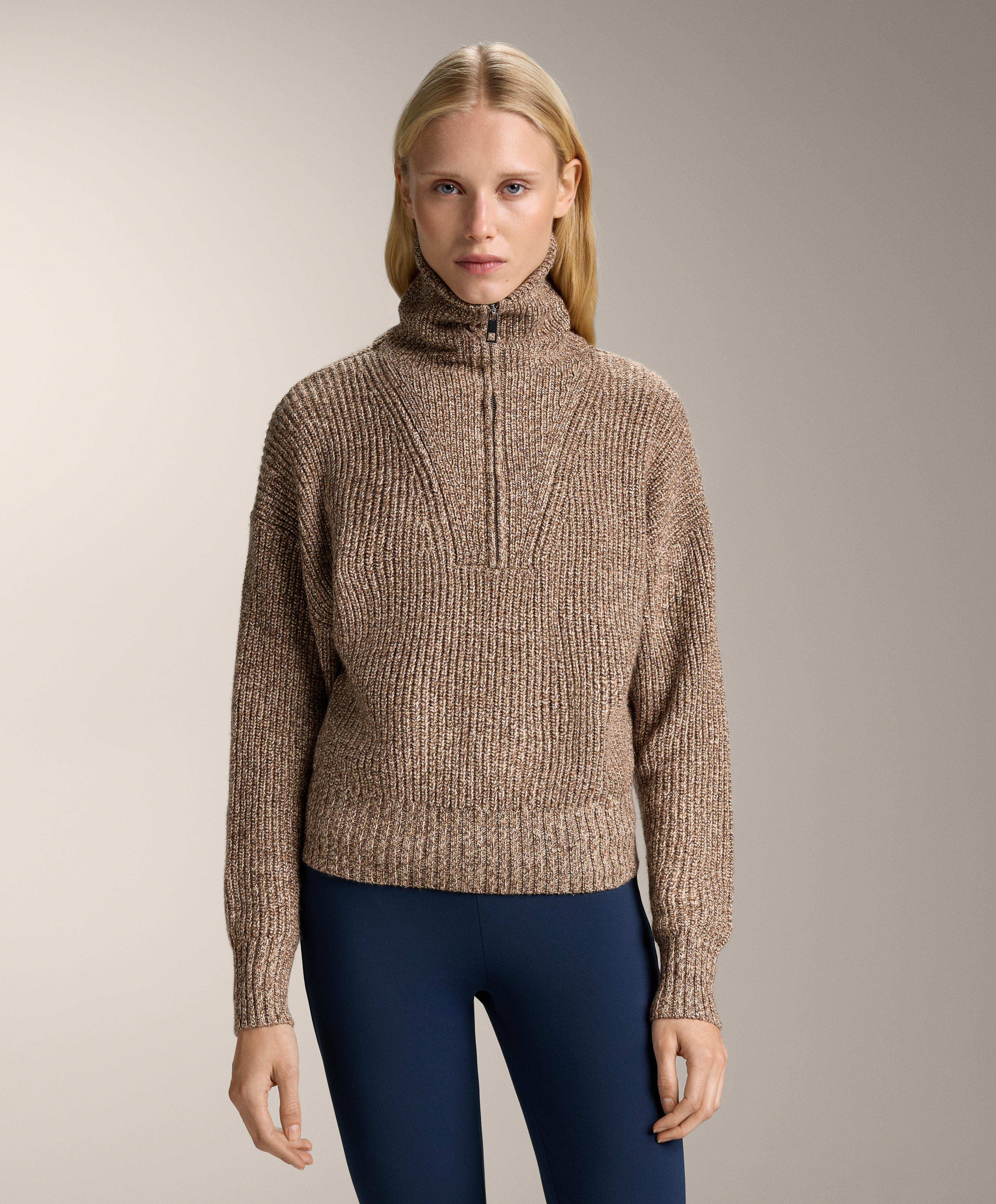 DZIANINOWY SWETER ZE STRUKTURĄ Z PRZĘDZY TORZAL