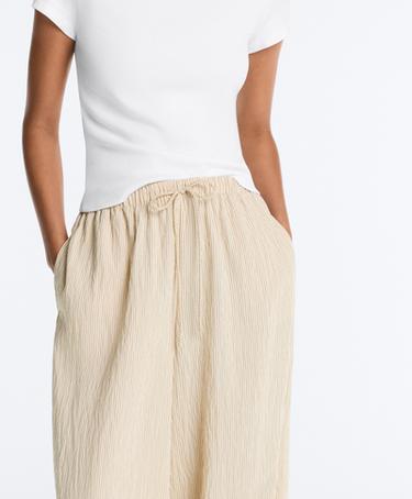 Modal blend striped trousers — PALE ECRU 5
