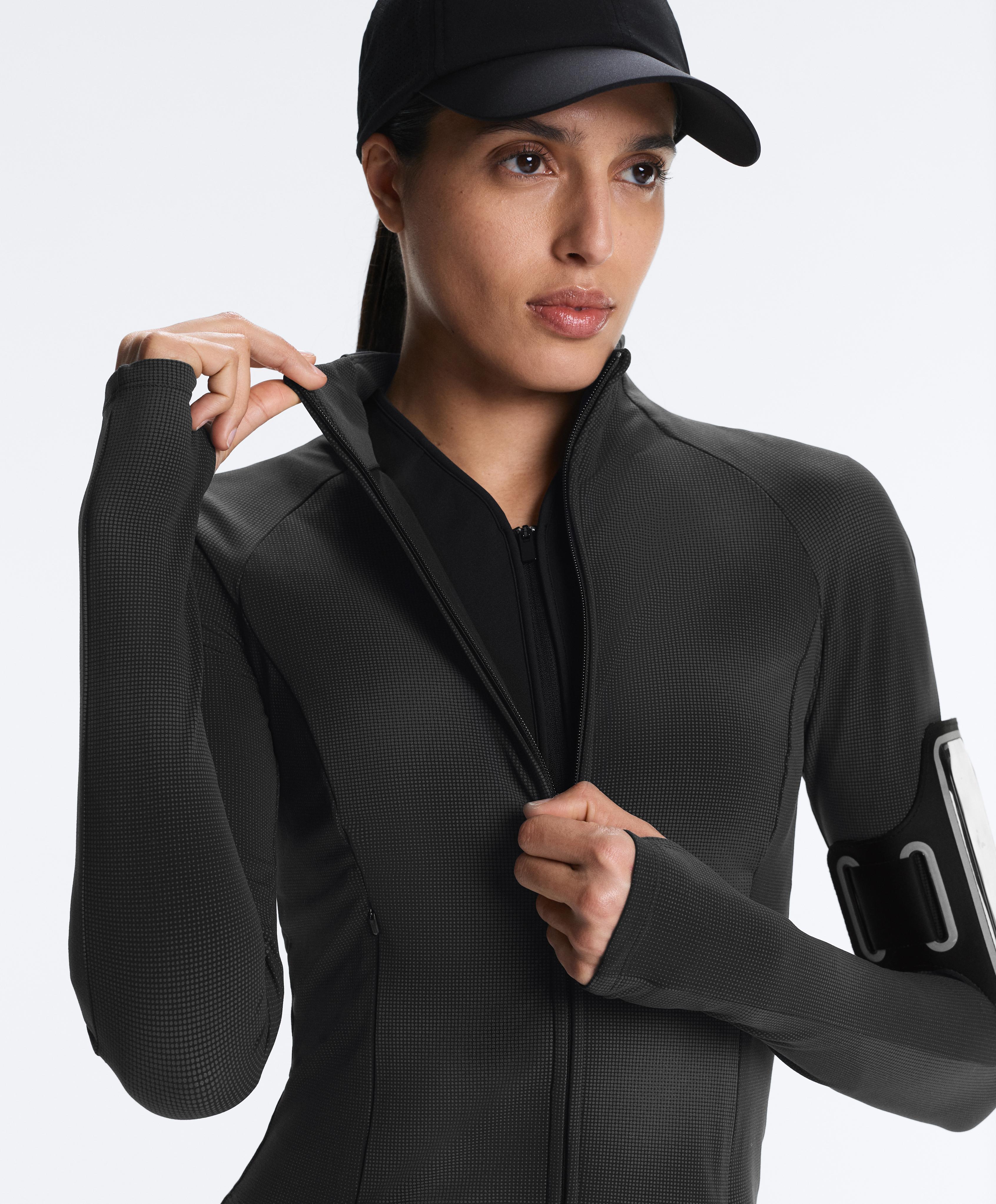 Light warm reflective technical jacket — BLACK