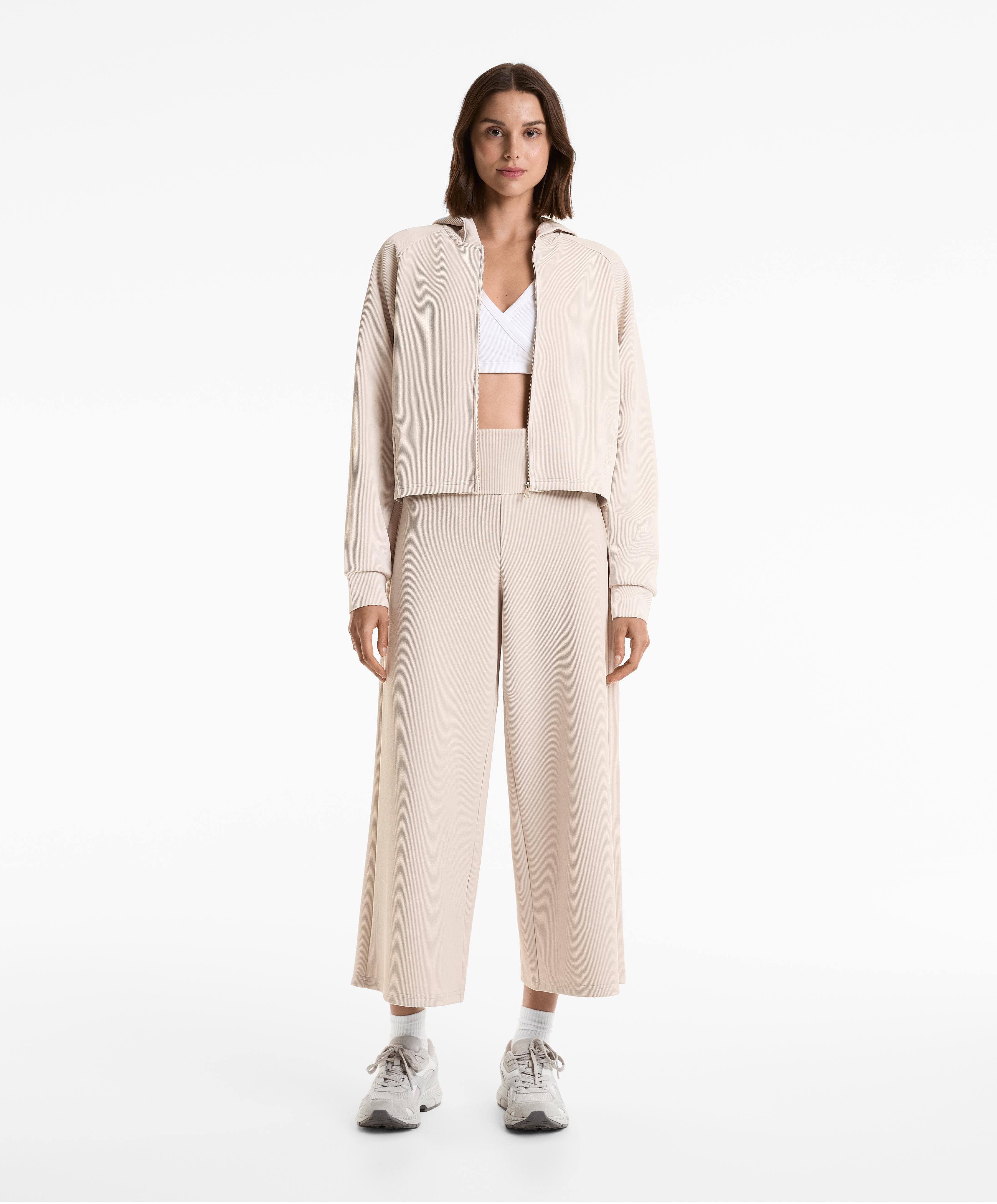 Jaqueta canalé caputxa 29% modal - Rebaixes Jaqueta canalé caputxa 29% modal - Rebaixes