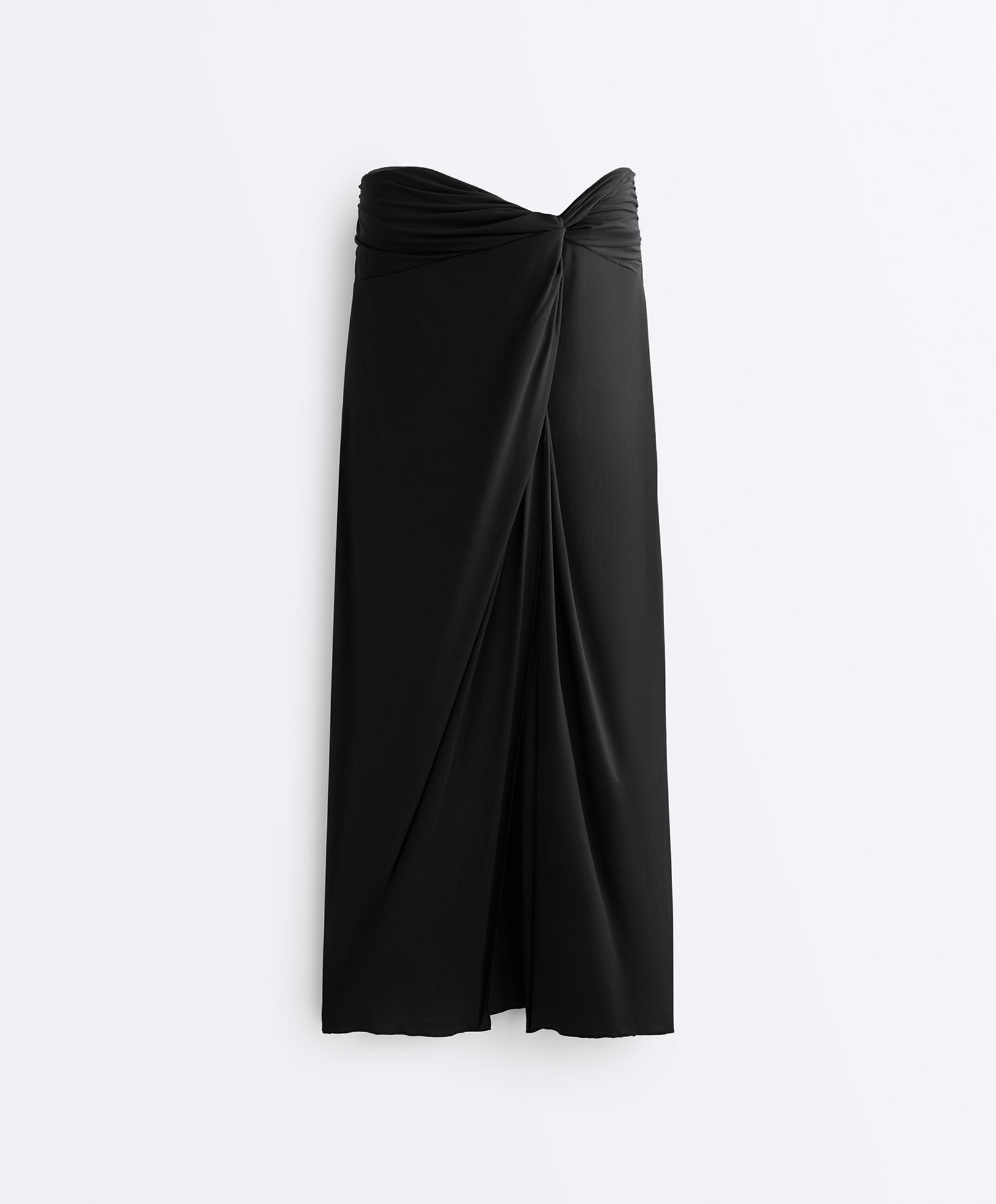 Wrap skirt — BLACK