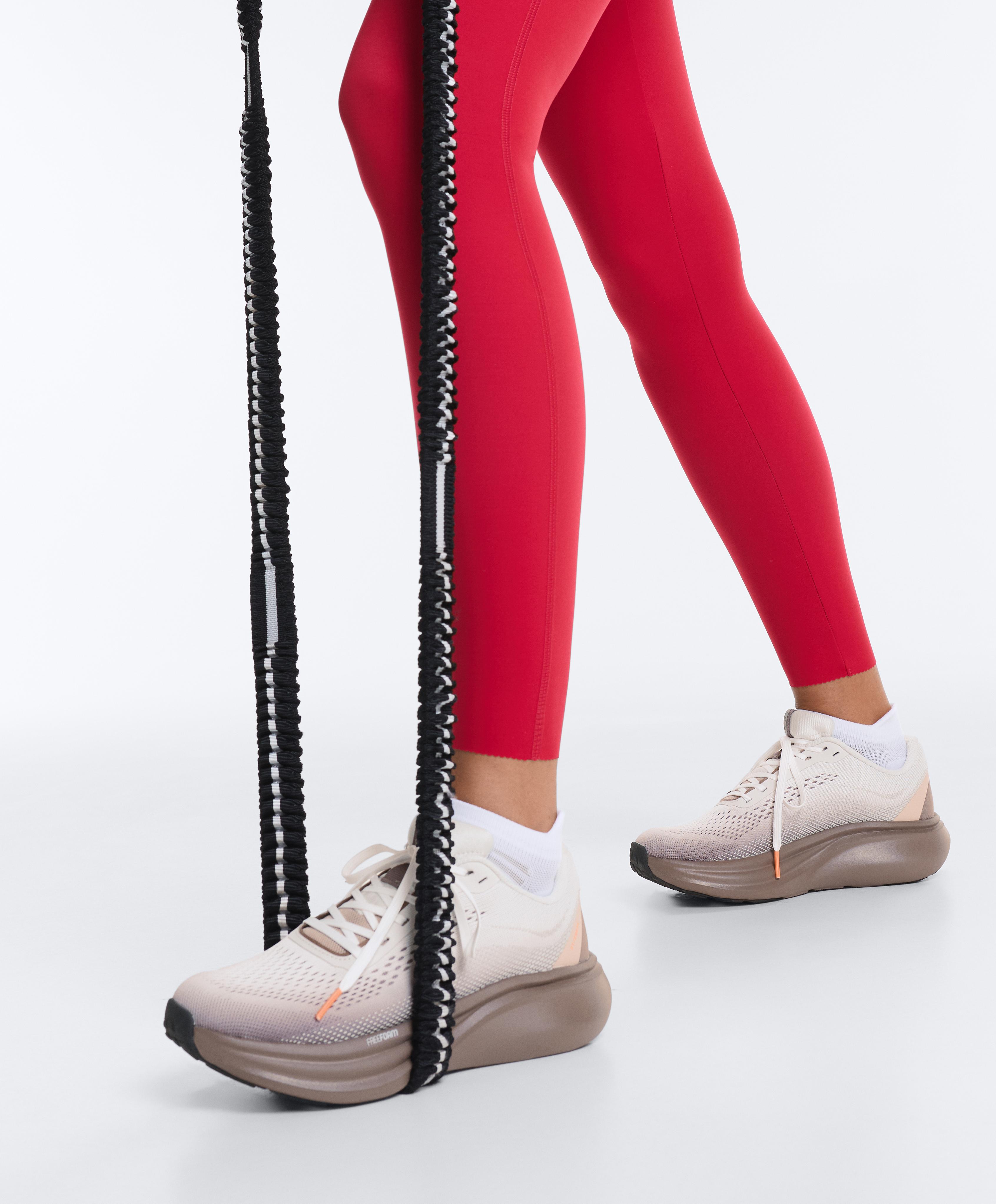 High-waisted Extra Compressive core control ankle-length leggings — RED