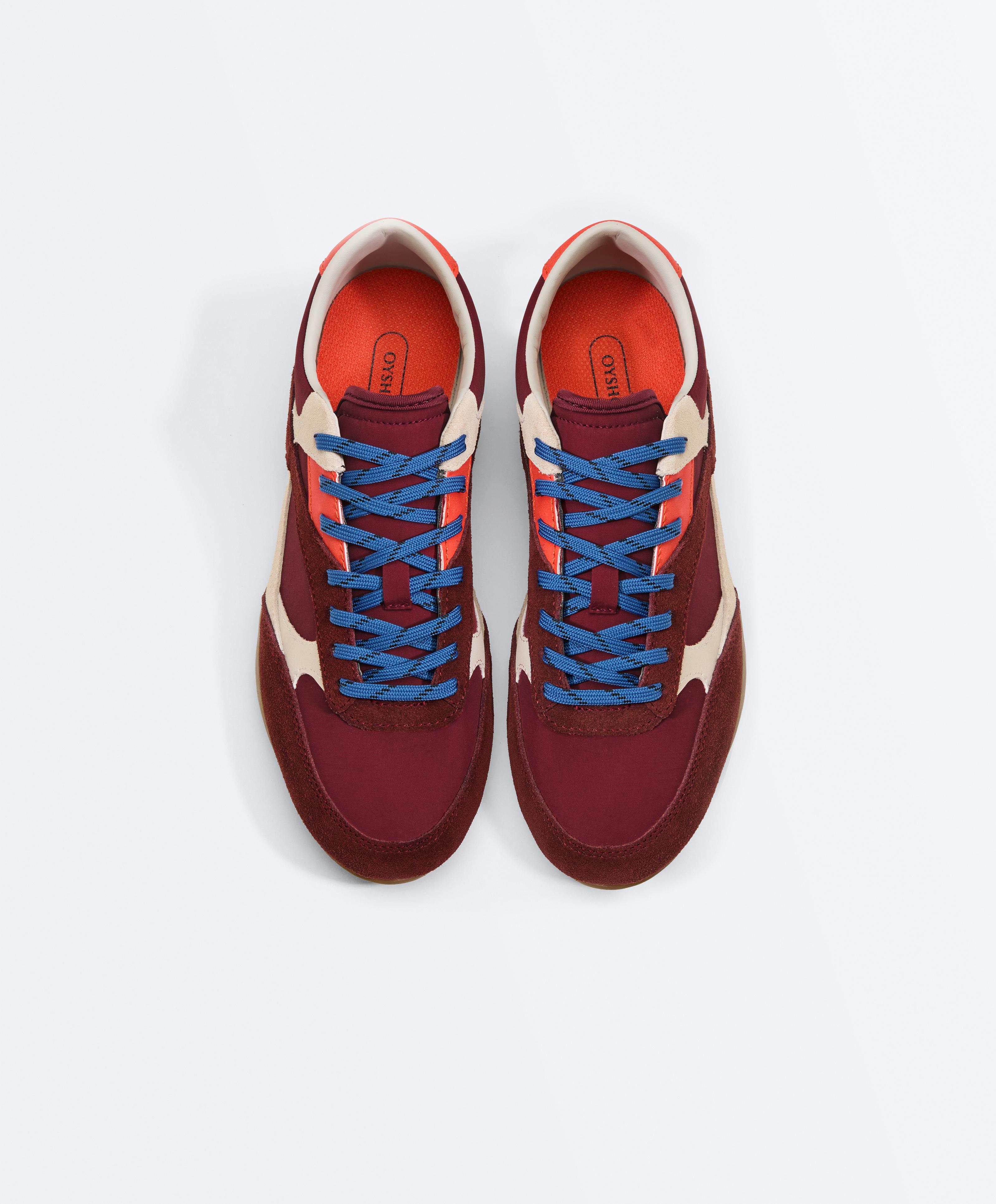 Retro-style trainers — BURGUNDY