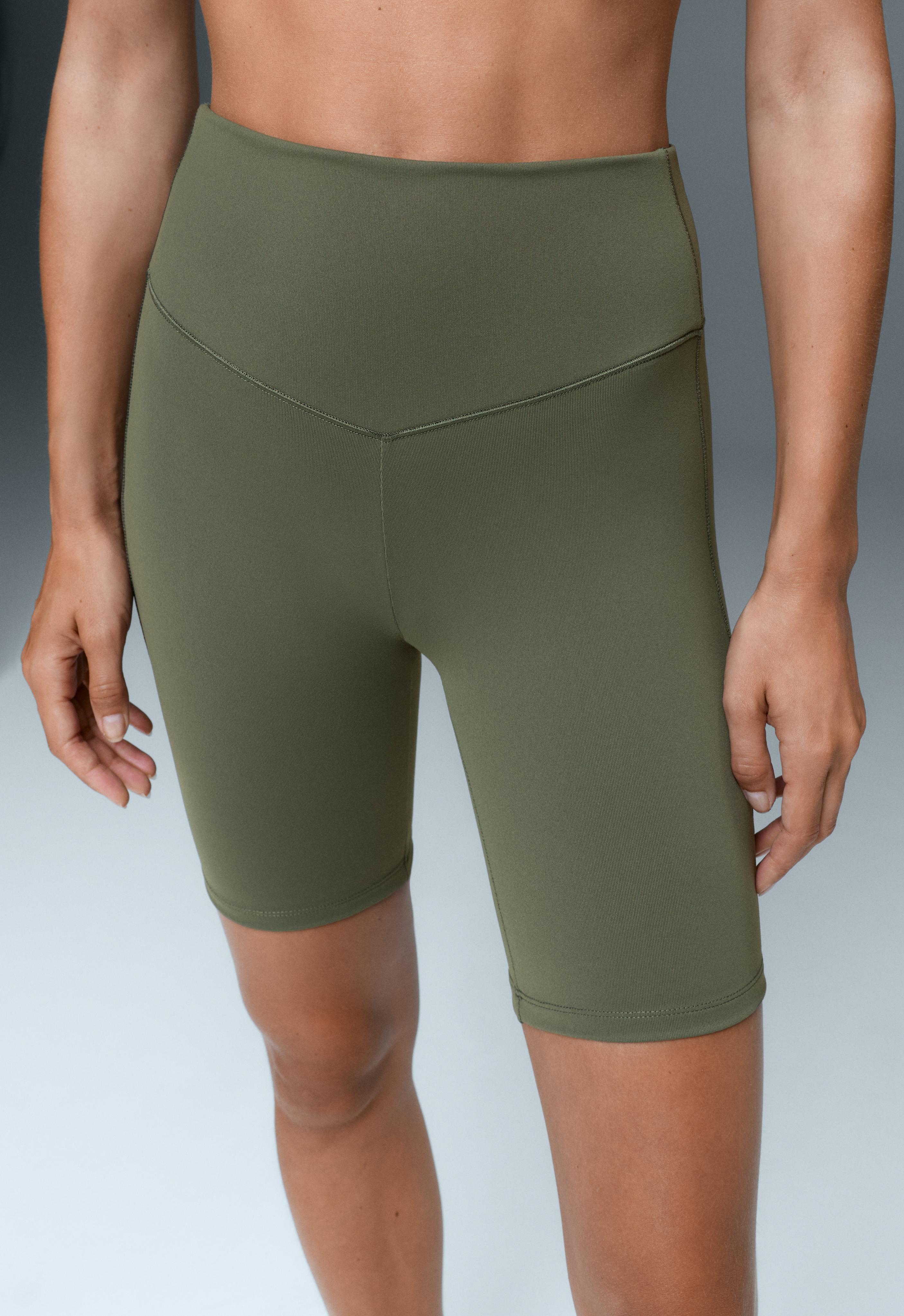 Evermove high-rise 20cm cycle leggings — KHAKI