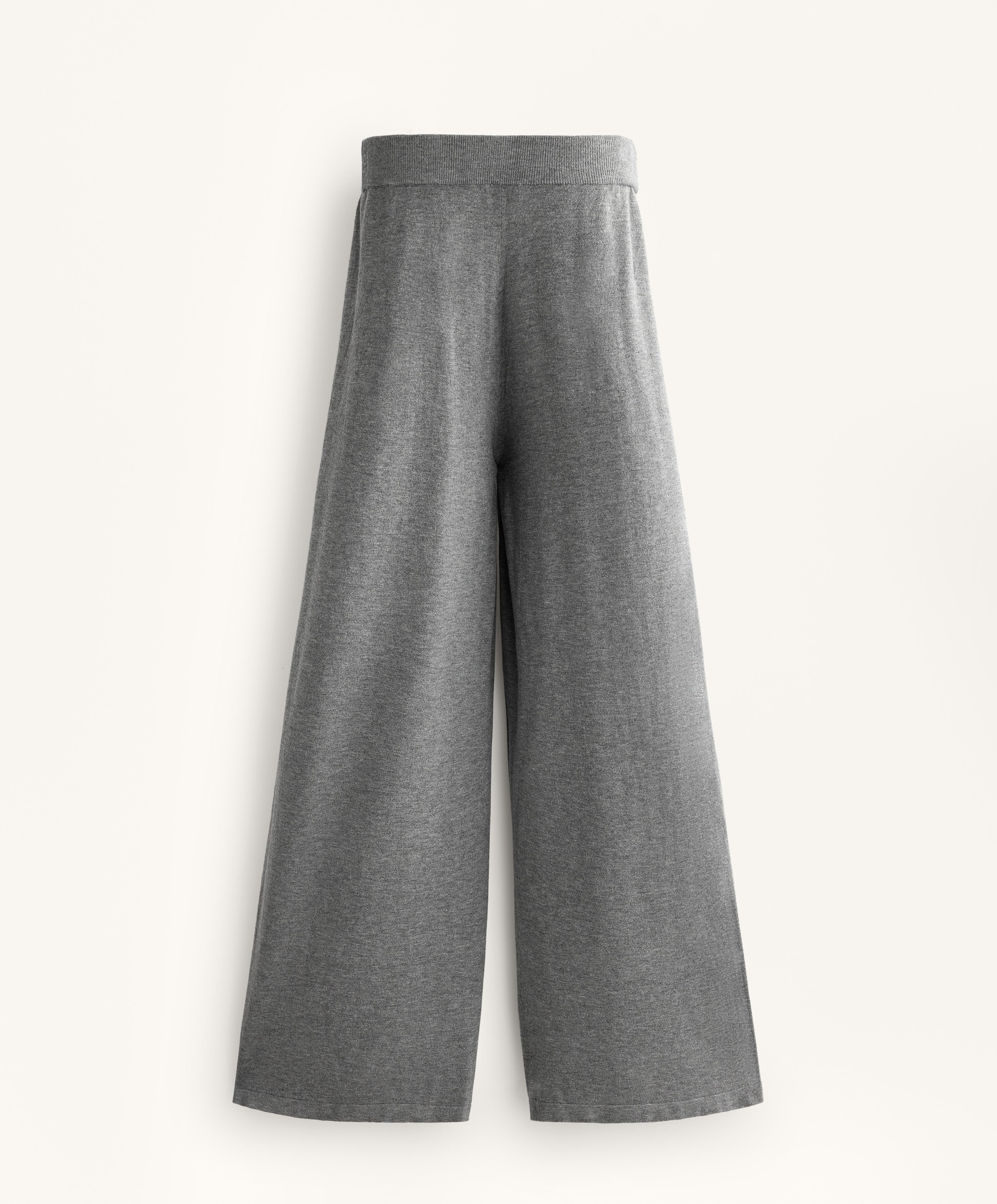 Straight fit knit trousers