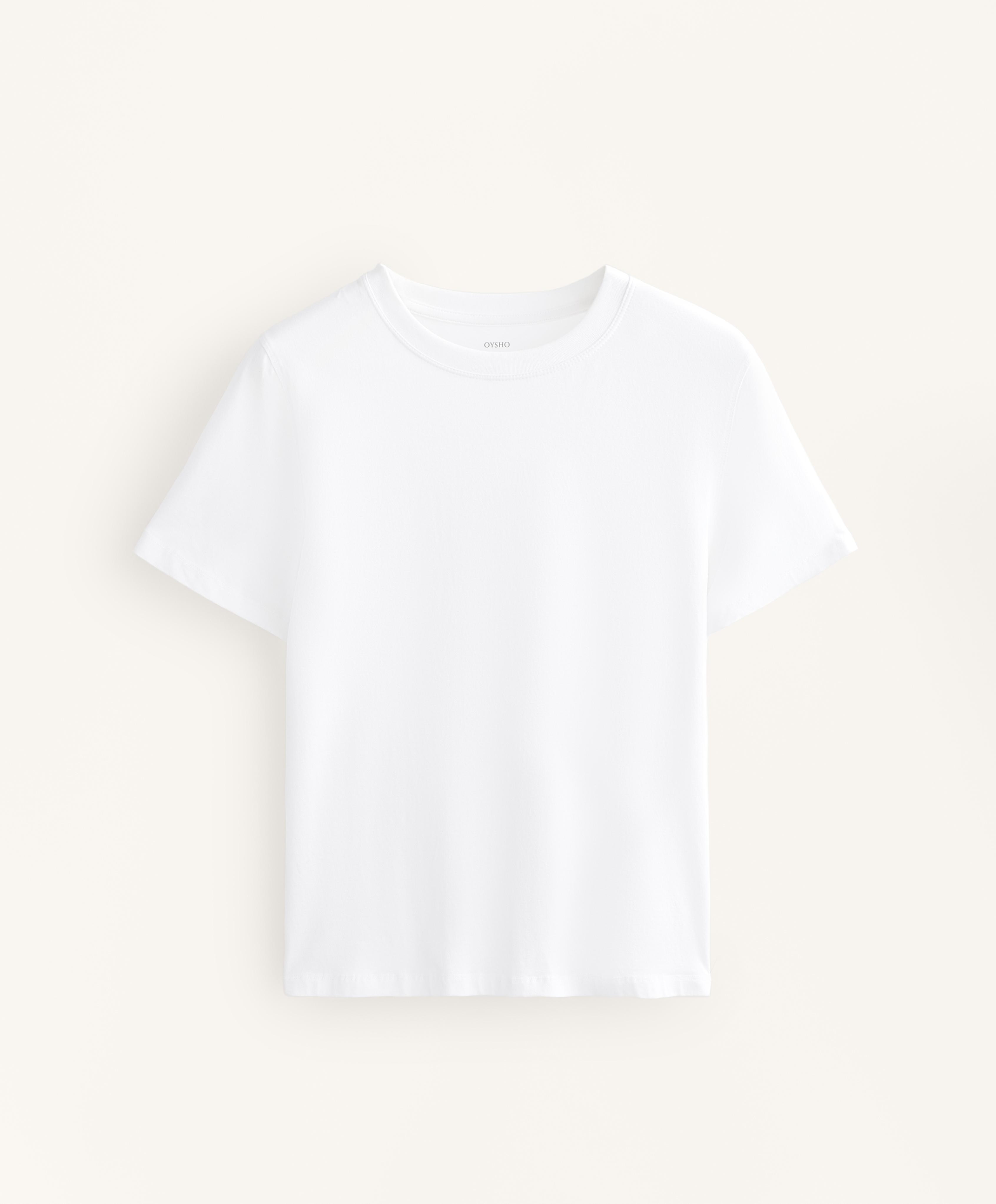 تيشيرت ممزوج بالقطن بأكمام قصيرة - تخفيضات