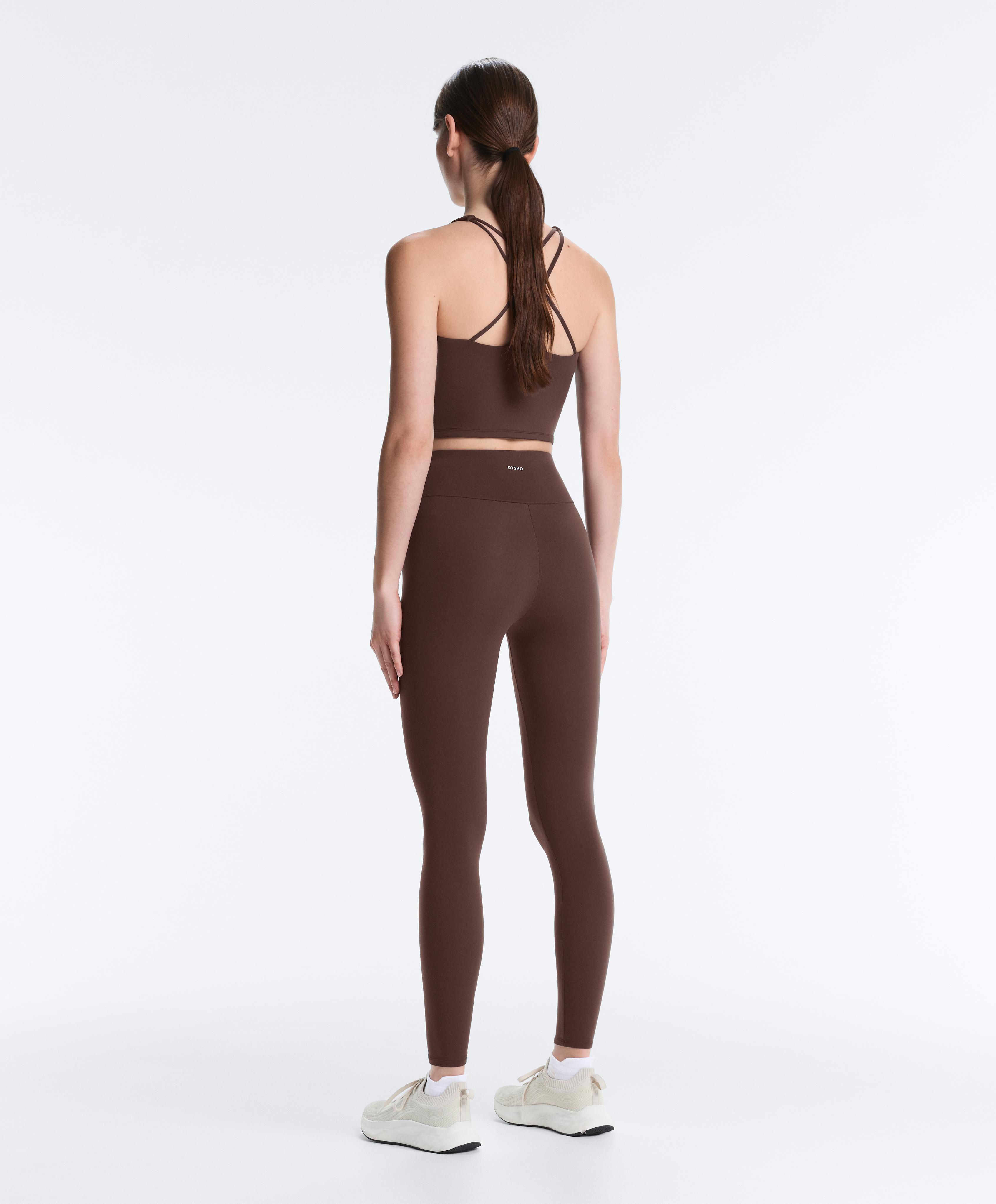 Comfortlux strappy tank top with cups — BROWN