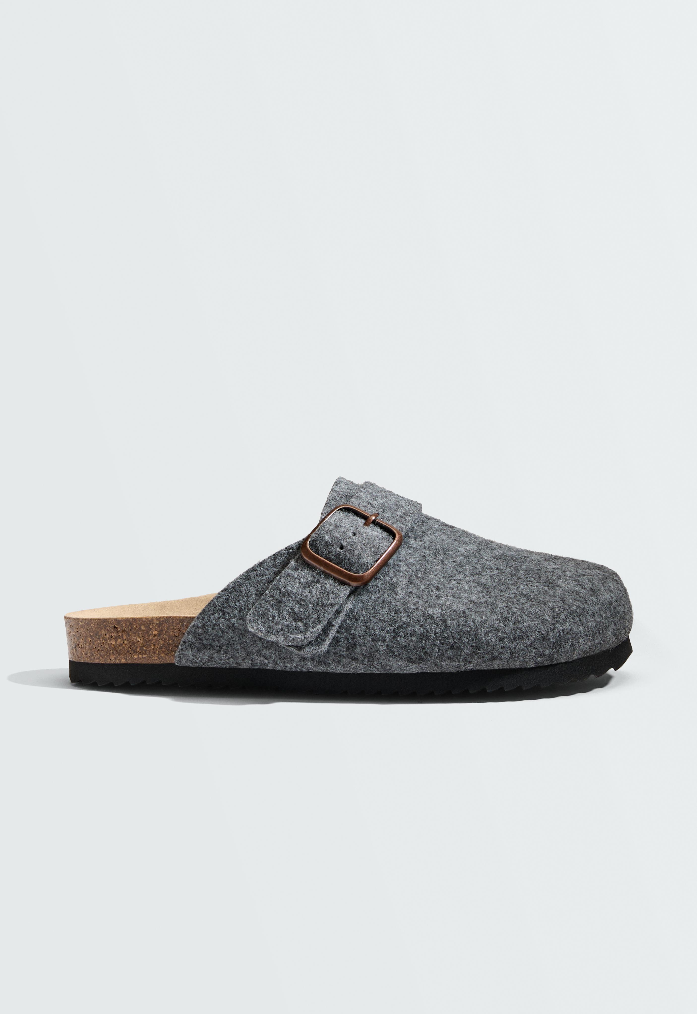 Felt-effect buckle clogs Felt-effect buckle clogs