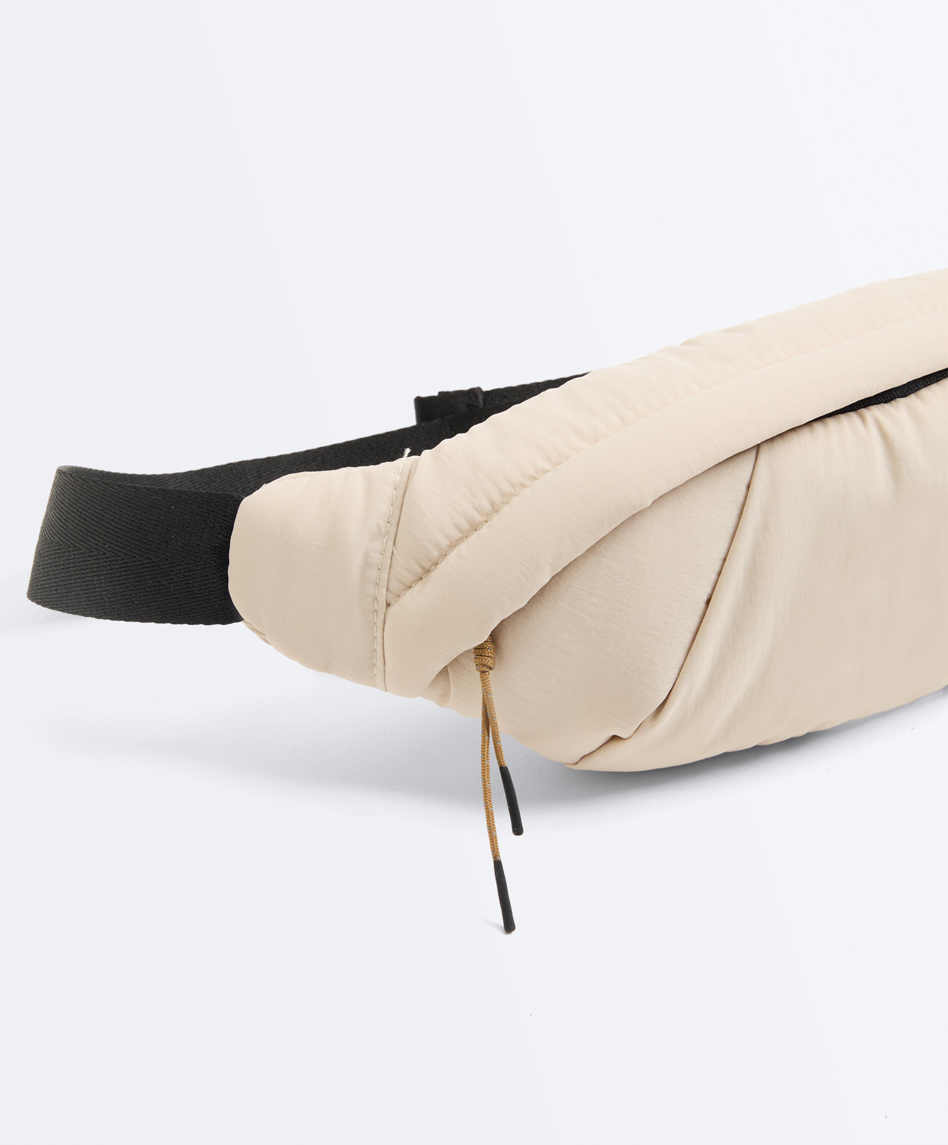 Water-repellent nylon belt bag — ECRU