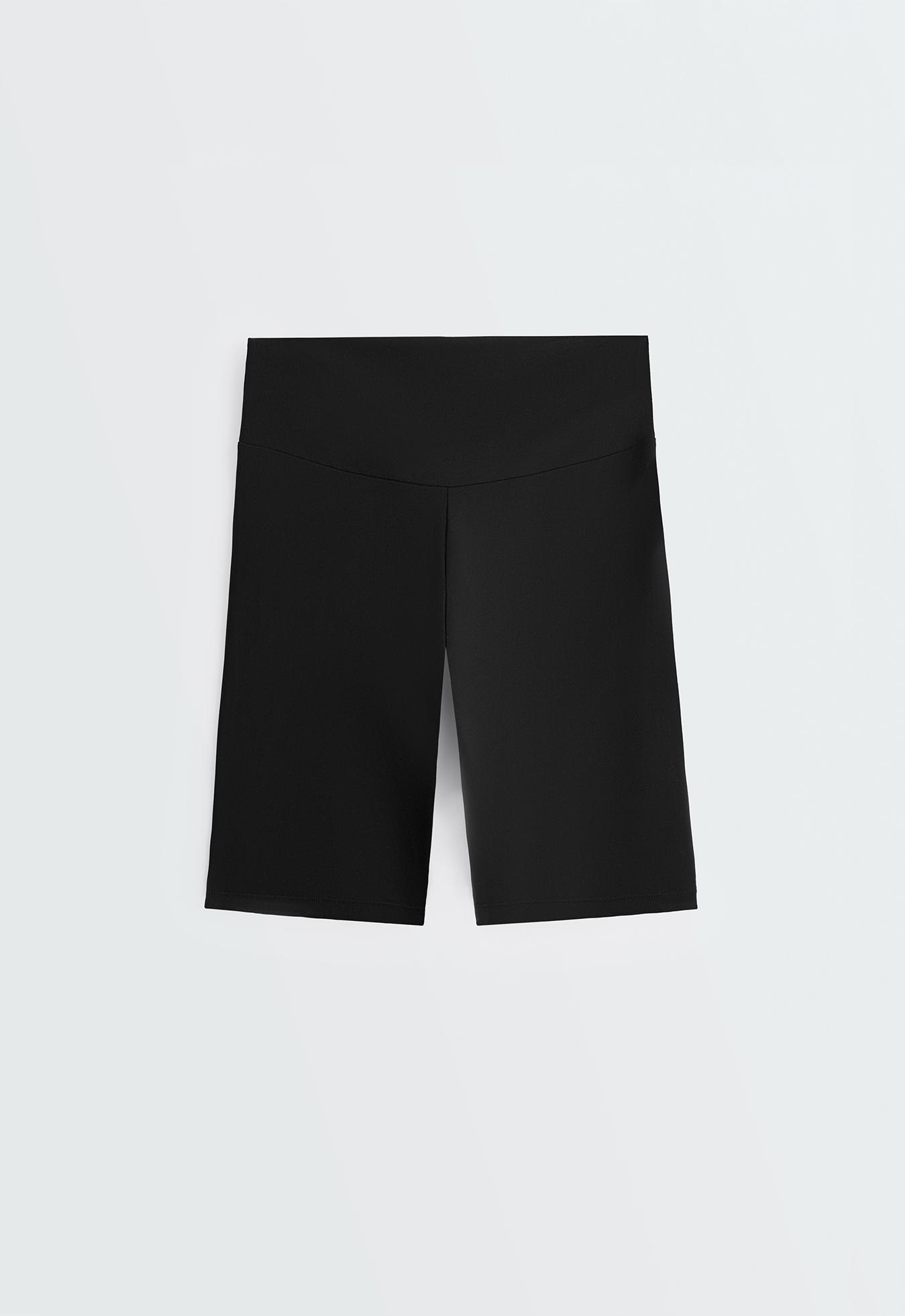 Comfortlux high-waisted 25cm biker leggings — BLACK