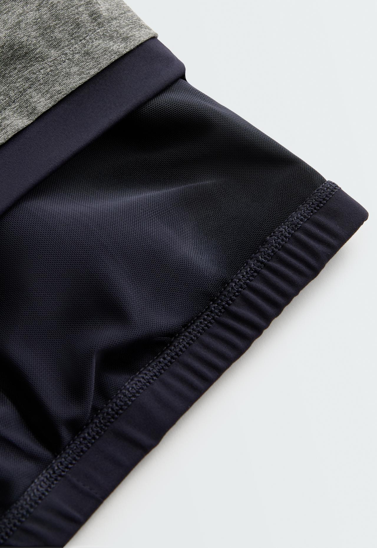 Sports bra, medium support, marl contrast — MOTTLED GREY MELANGE