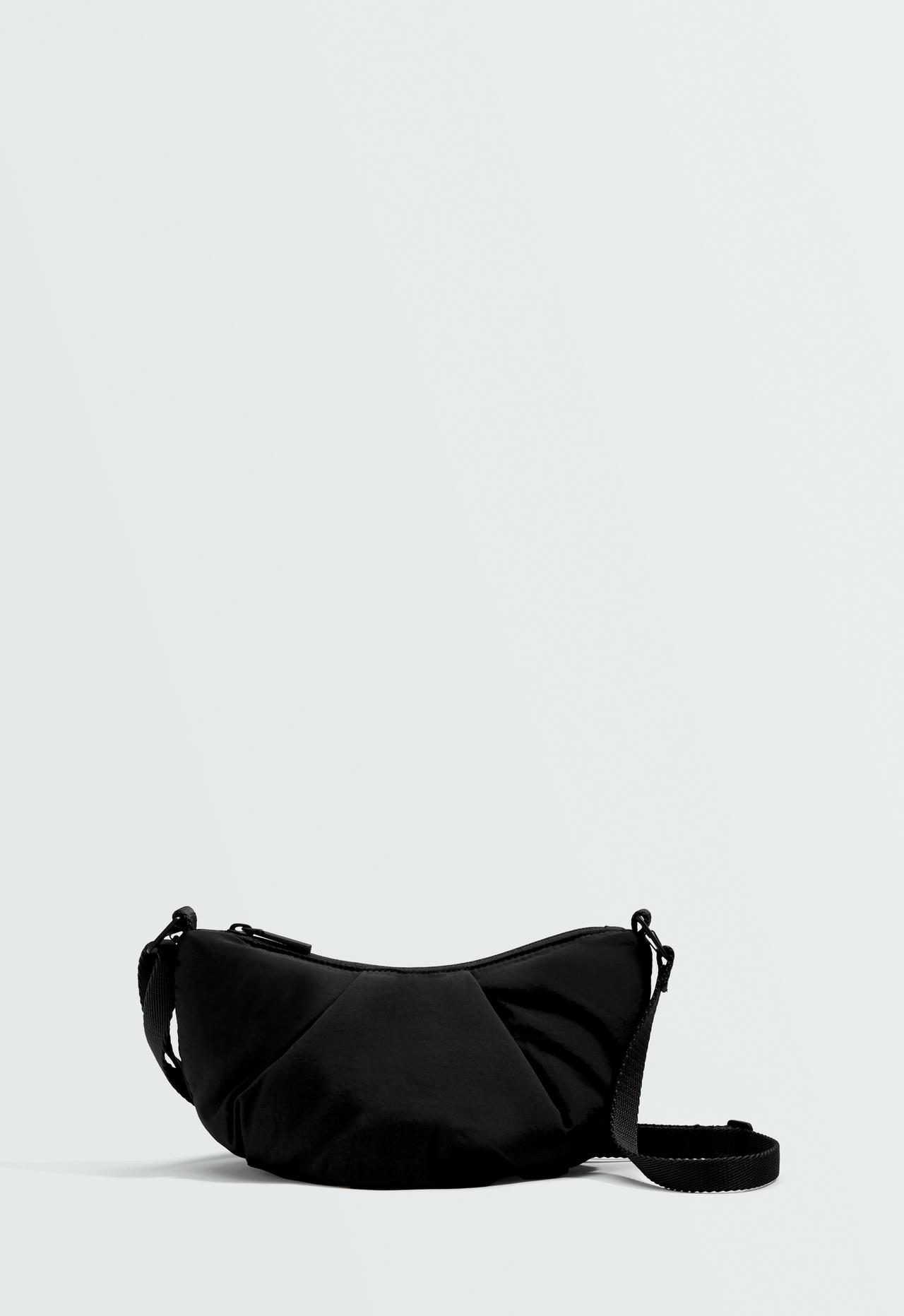 Mini quilted crossbody bag — BLACK