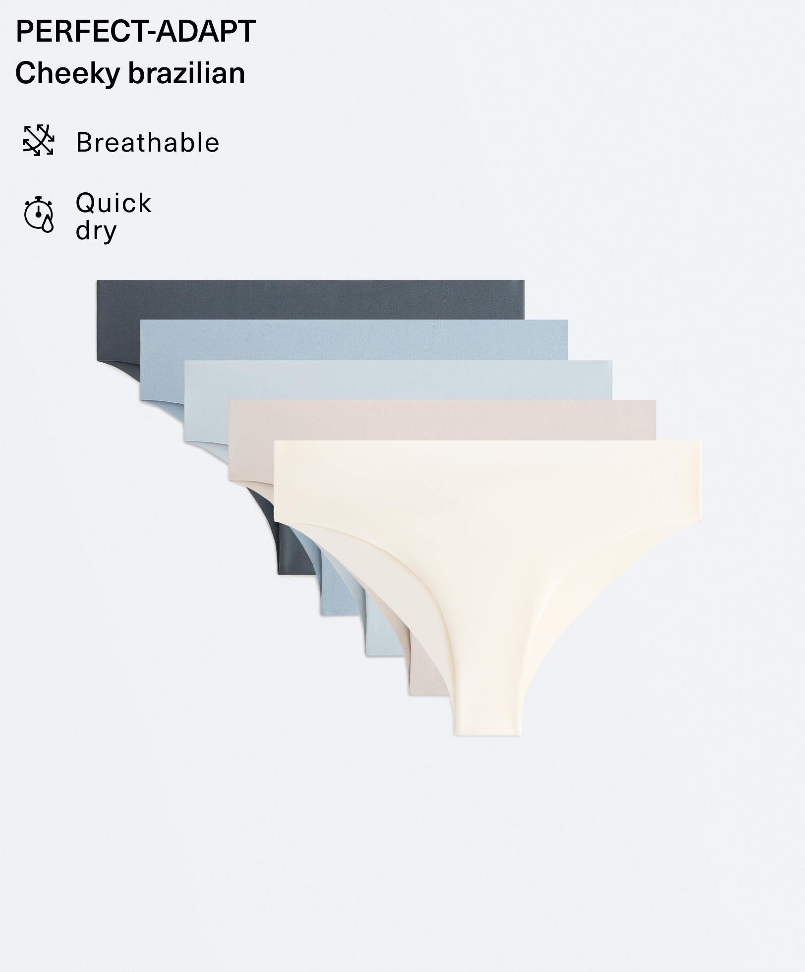 5 laser-cut polyamide blend Brazilian briefs