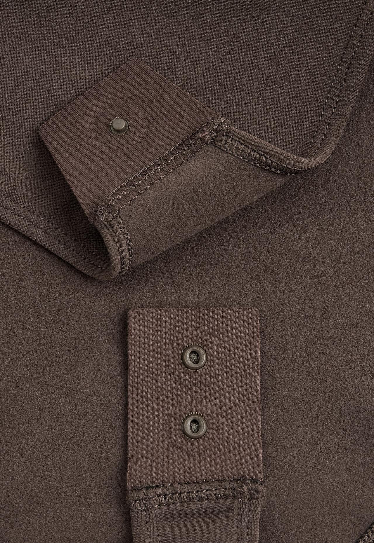 Thermal Base layer half-zip body — DARK BROWN