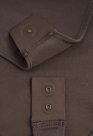 Thermal Base layer half-zip body — DARK BROWN 8