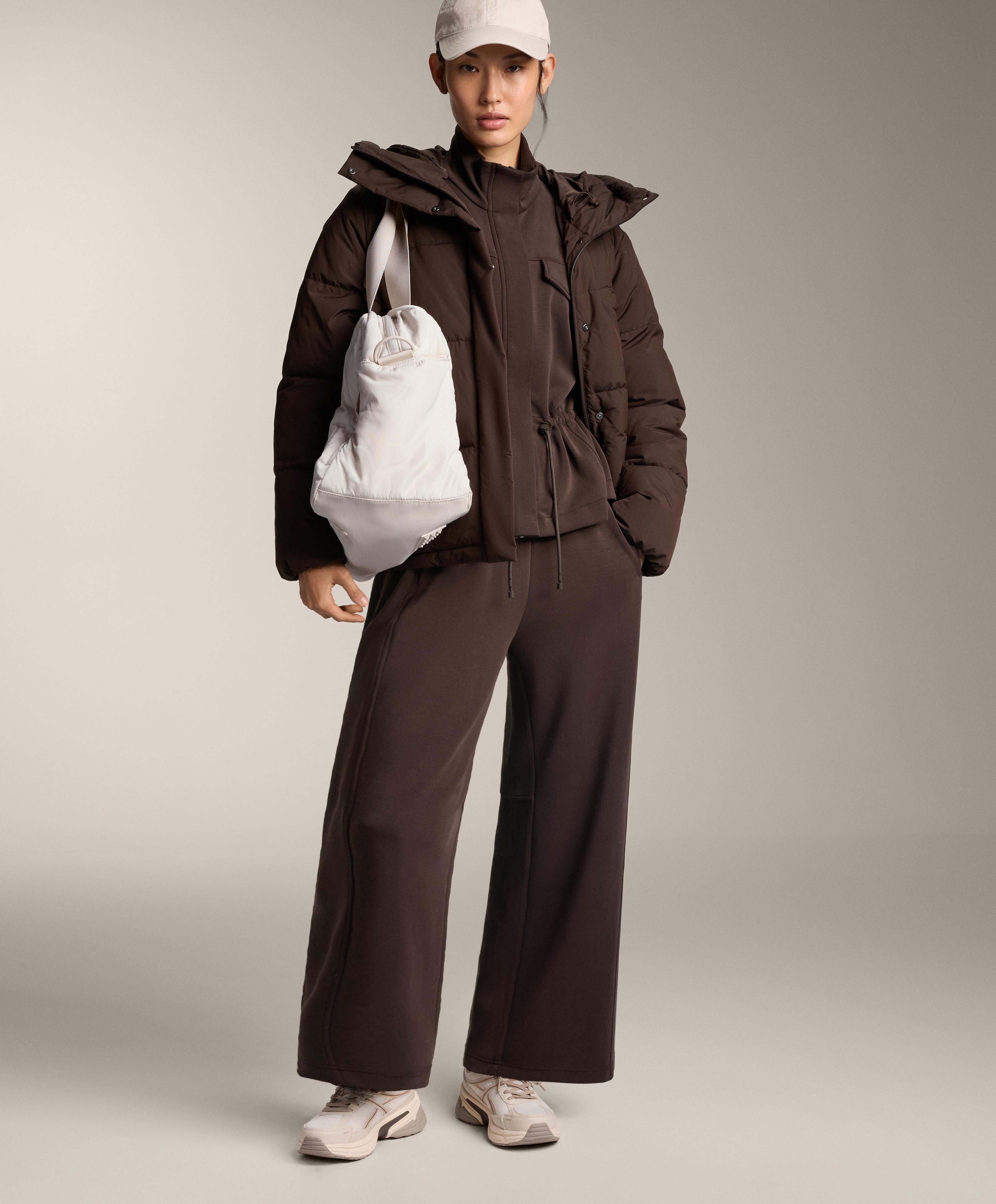 Jacket with pockets, adjustable waist and soft-touch modal