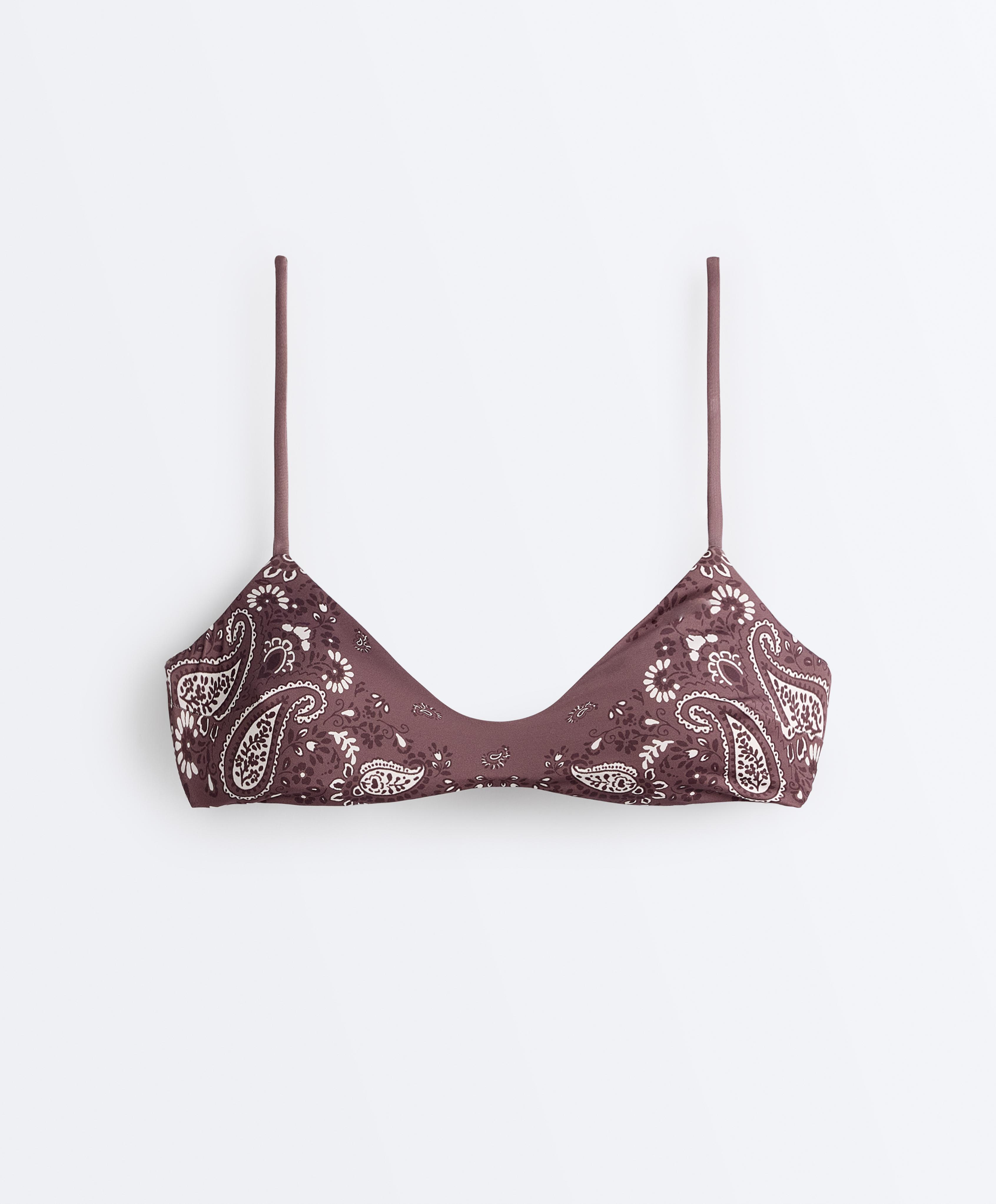 Bandana bikini top — DARK BROWN