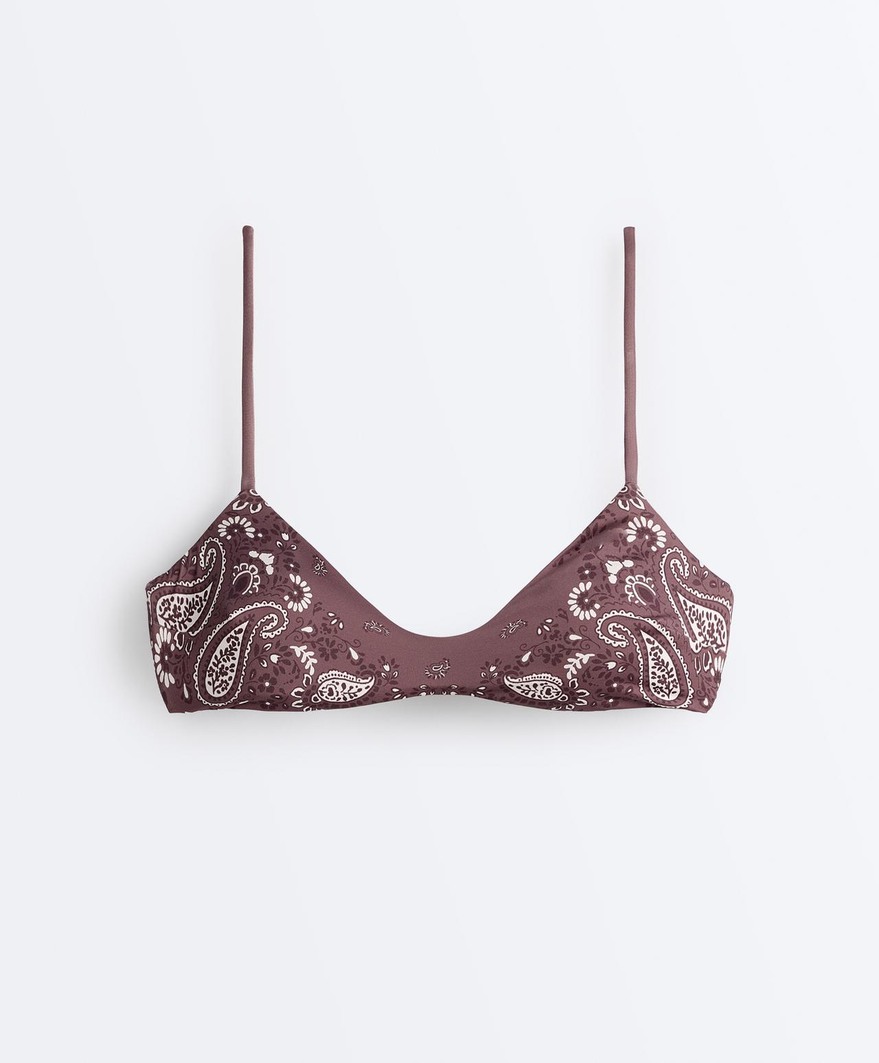 Bandana bikini top — DARK BROWN