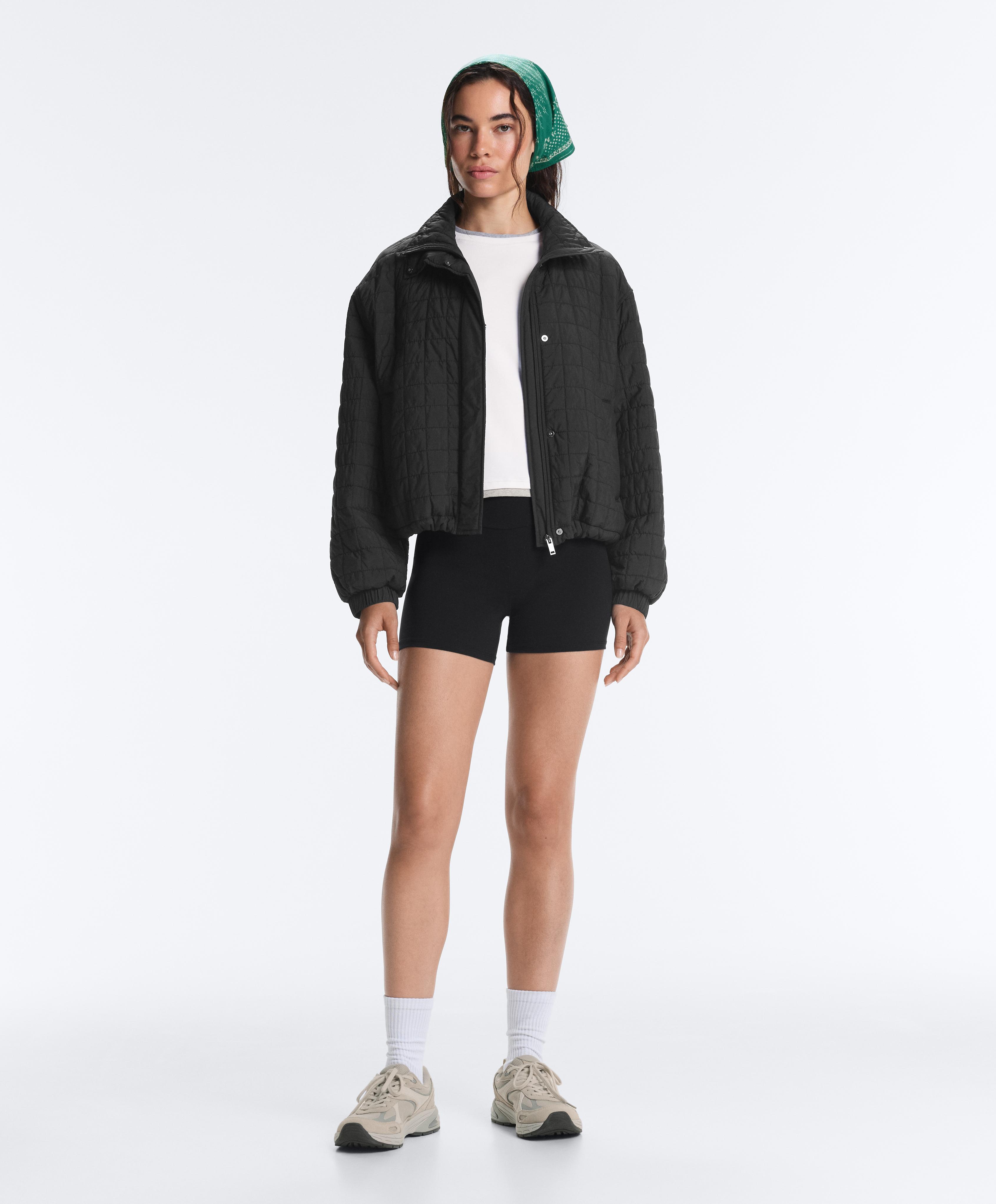 Short FELLEX® AEROGEL padded jacket — BLACK