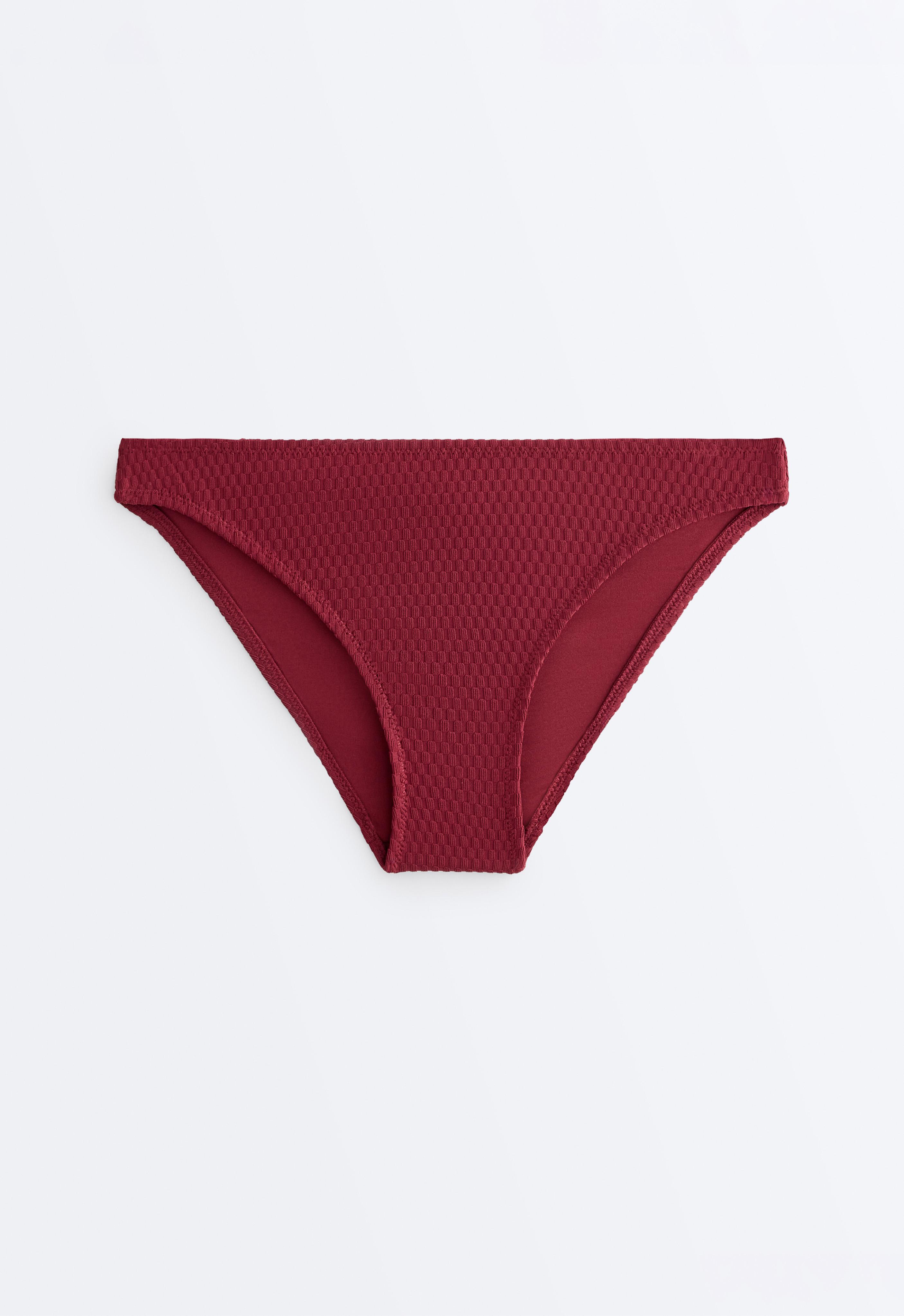 Mini check jacquard classic bikini briefs — PALE PLUM