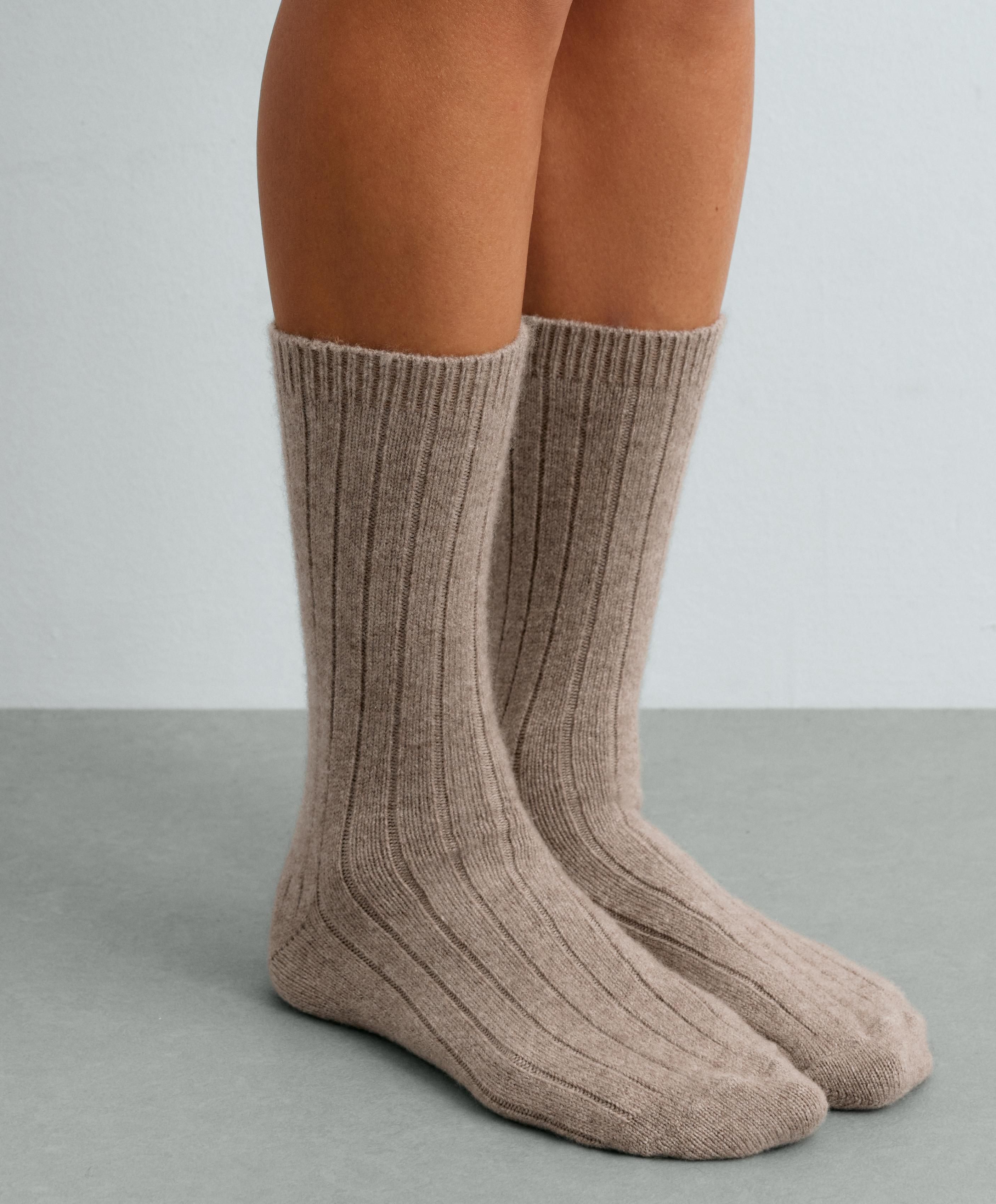 75% cashmere socks — PALE TAN