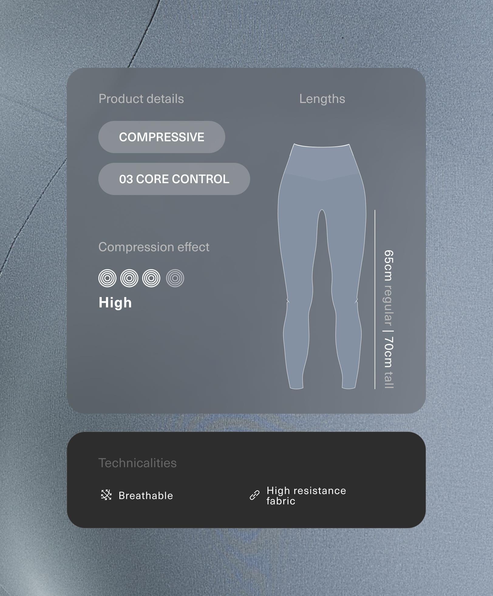 Compressive панталон 7/8 с висока талия и контрол на ядрото Compressive панталон 7/8 с висока талия и контрол на ядрото