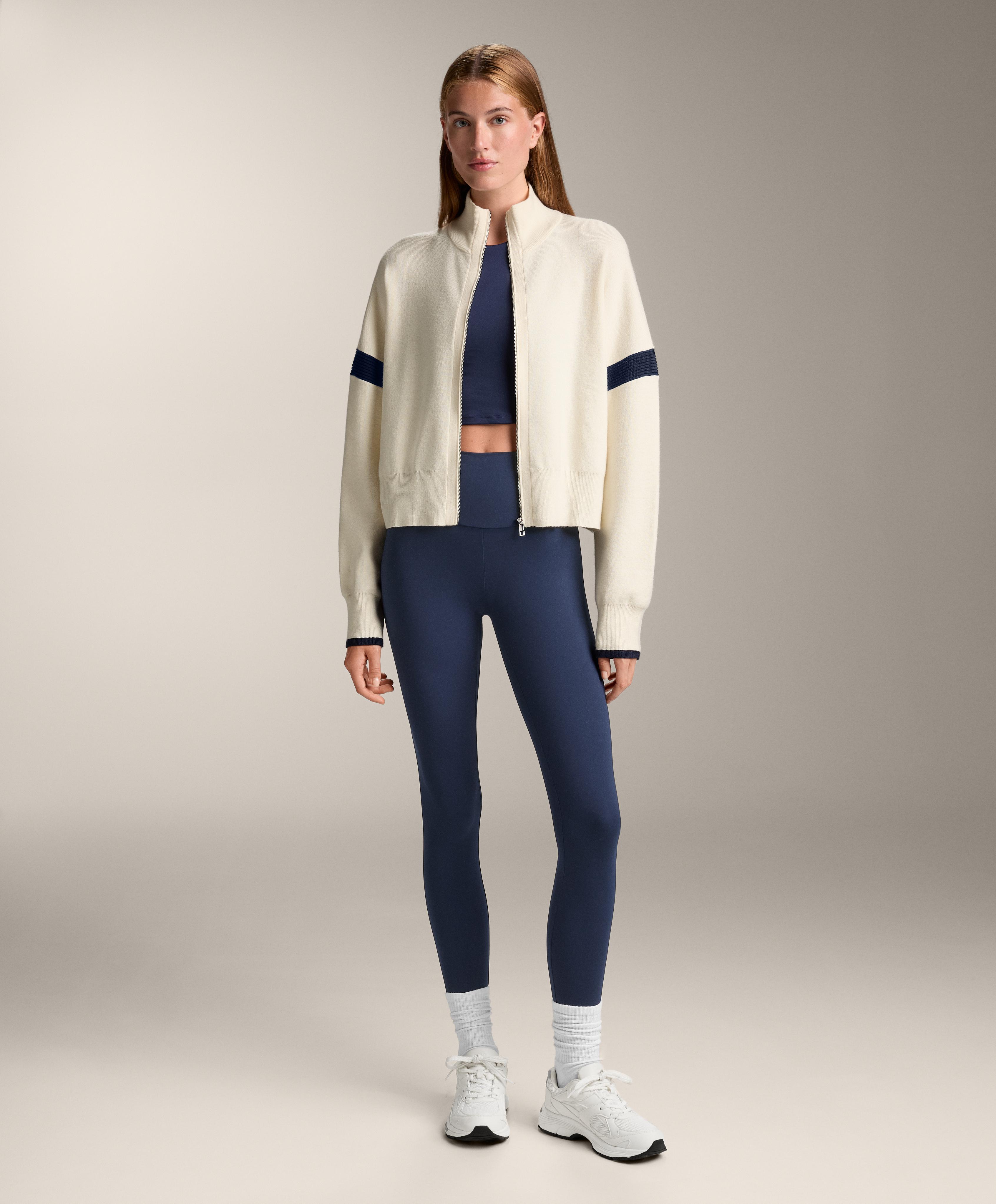 Contrast sleeve knit jacket - Sale Contrast sleeve knit jacket - Sale