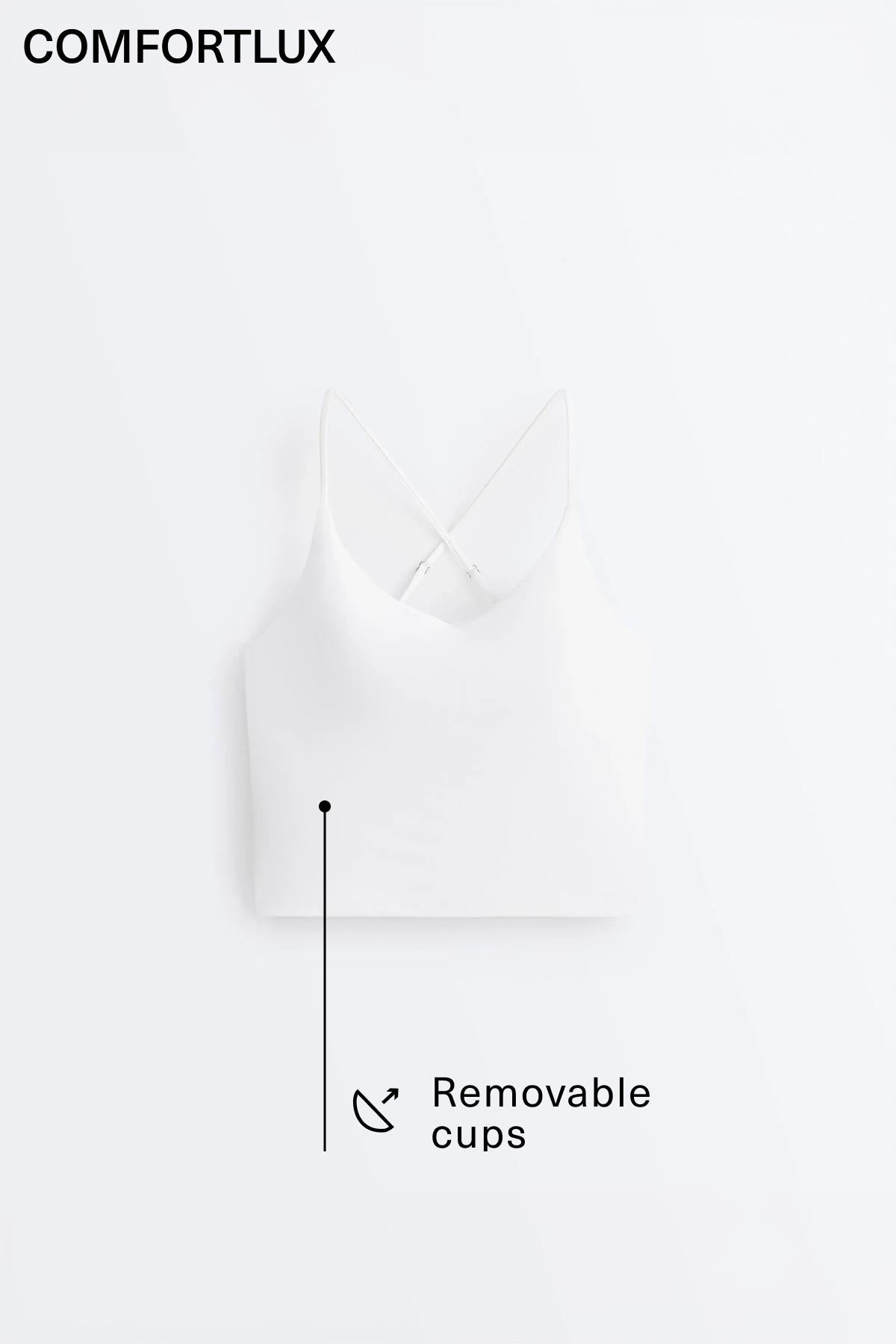 Comfortlux tank top with adjustable straps — WHITE