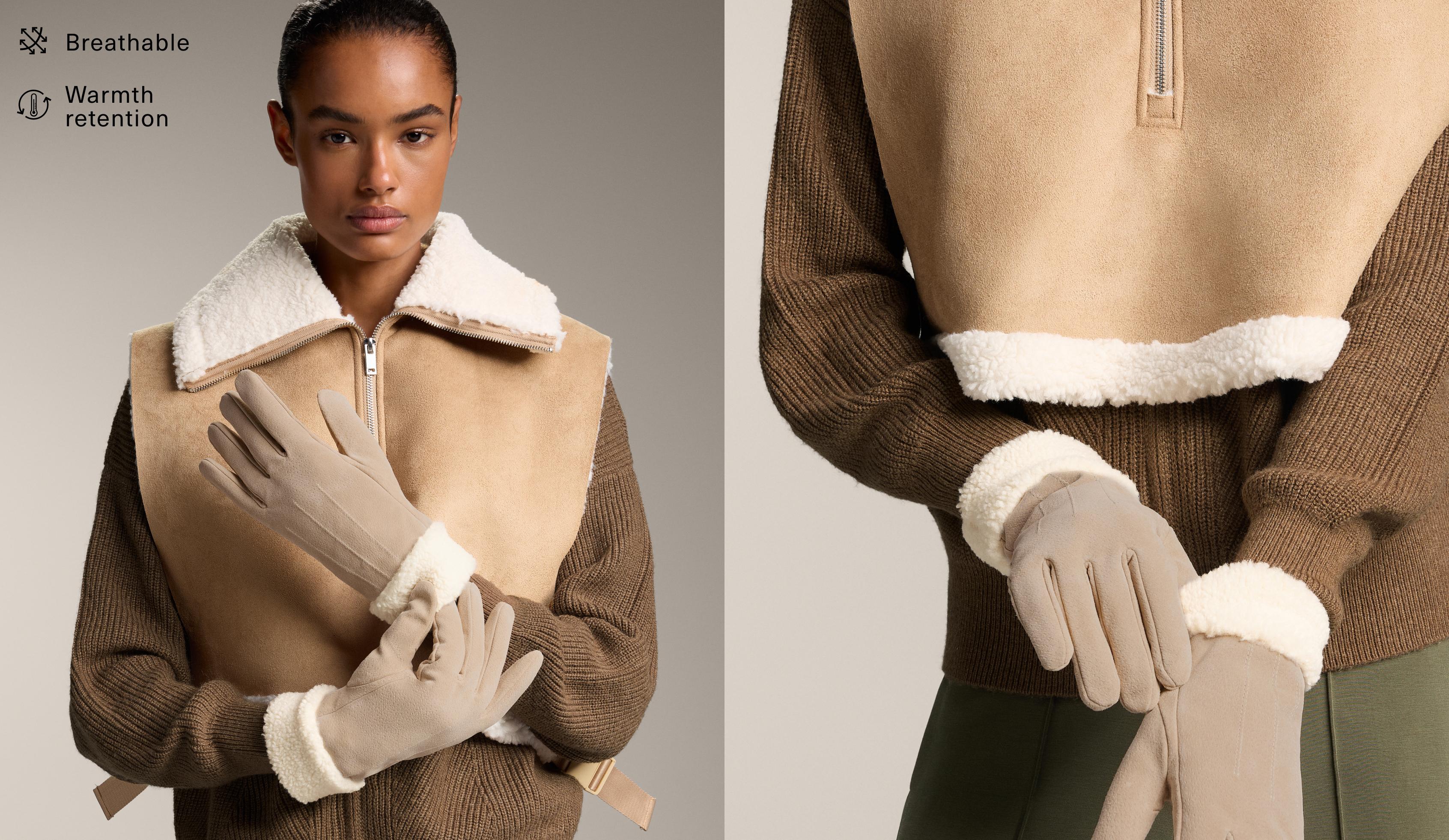 Double-faced leather gloves Double-faced leather gloves