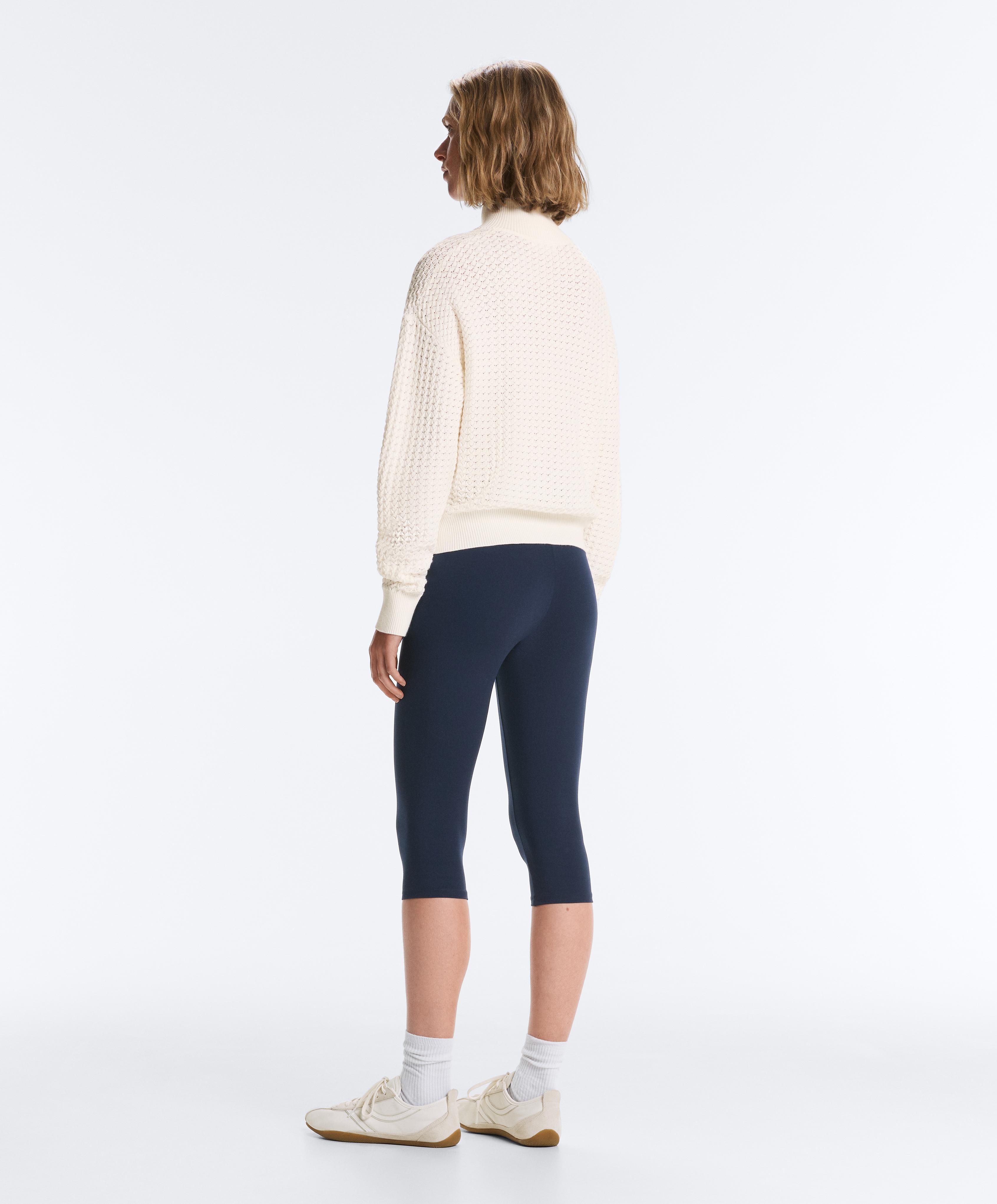 Openwork knit jacket — WHITE 