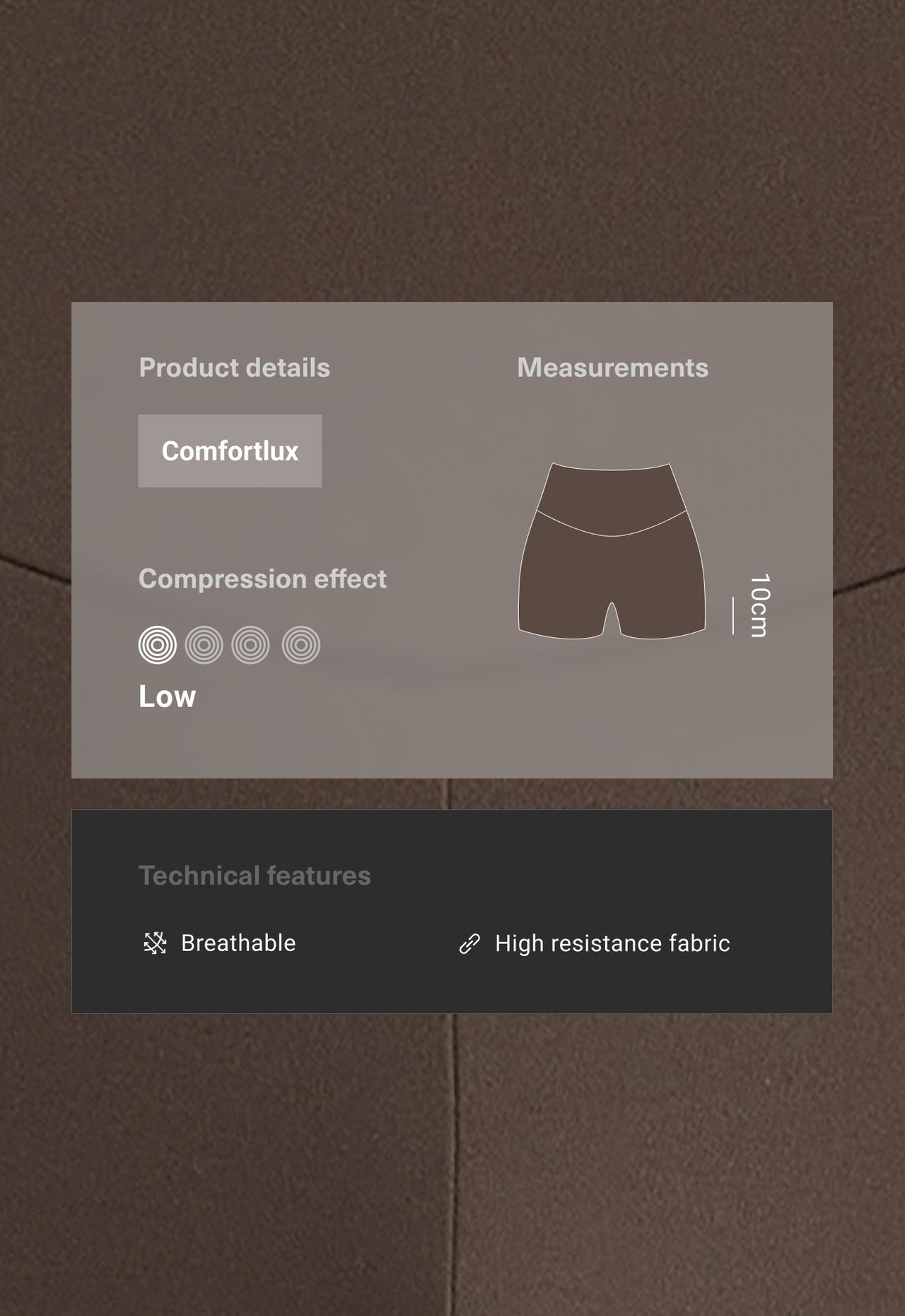 Hot pants high rise Comfortlux 10 cm — BROWN