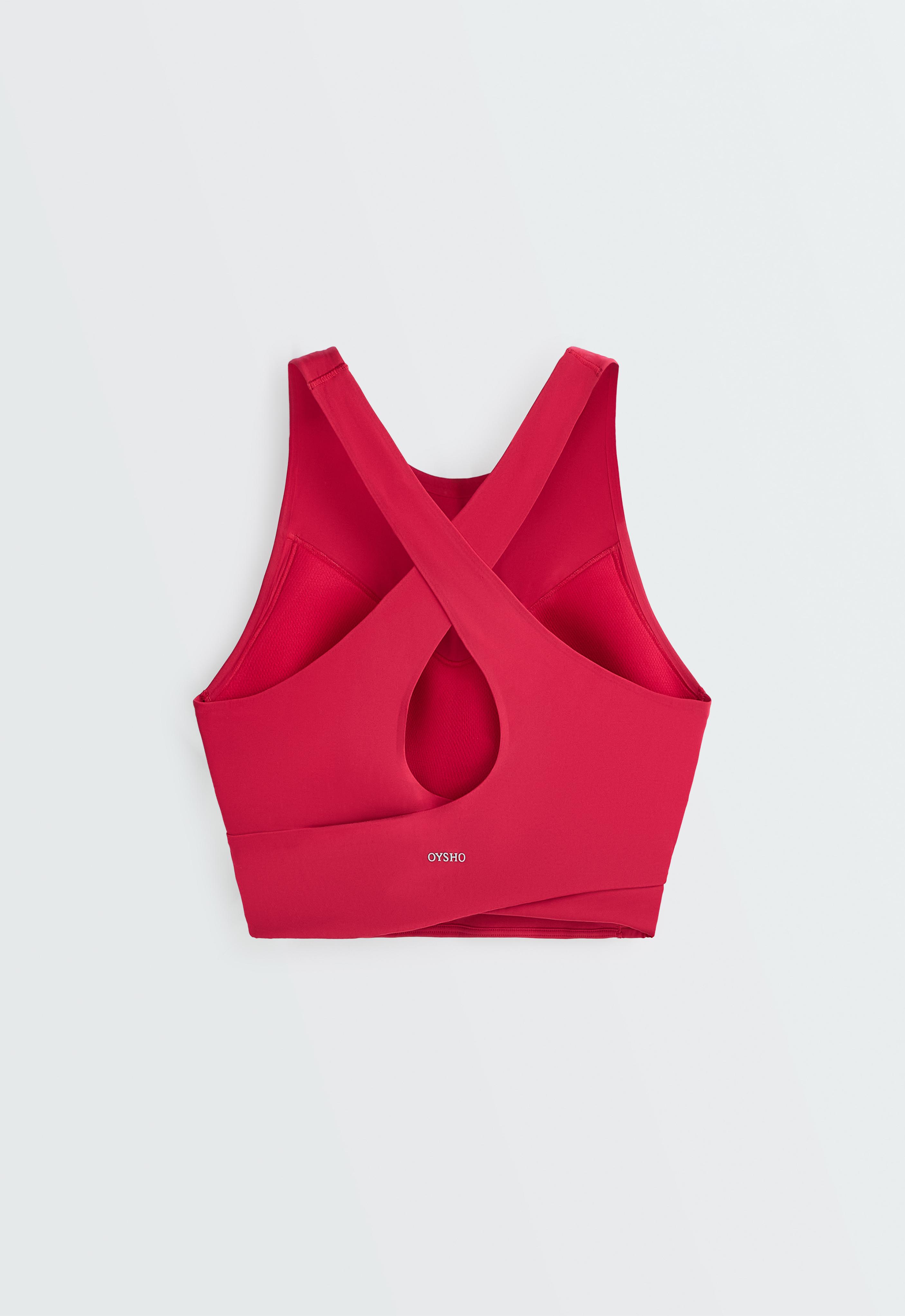Light Touch crossover back tank top — RED
