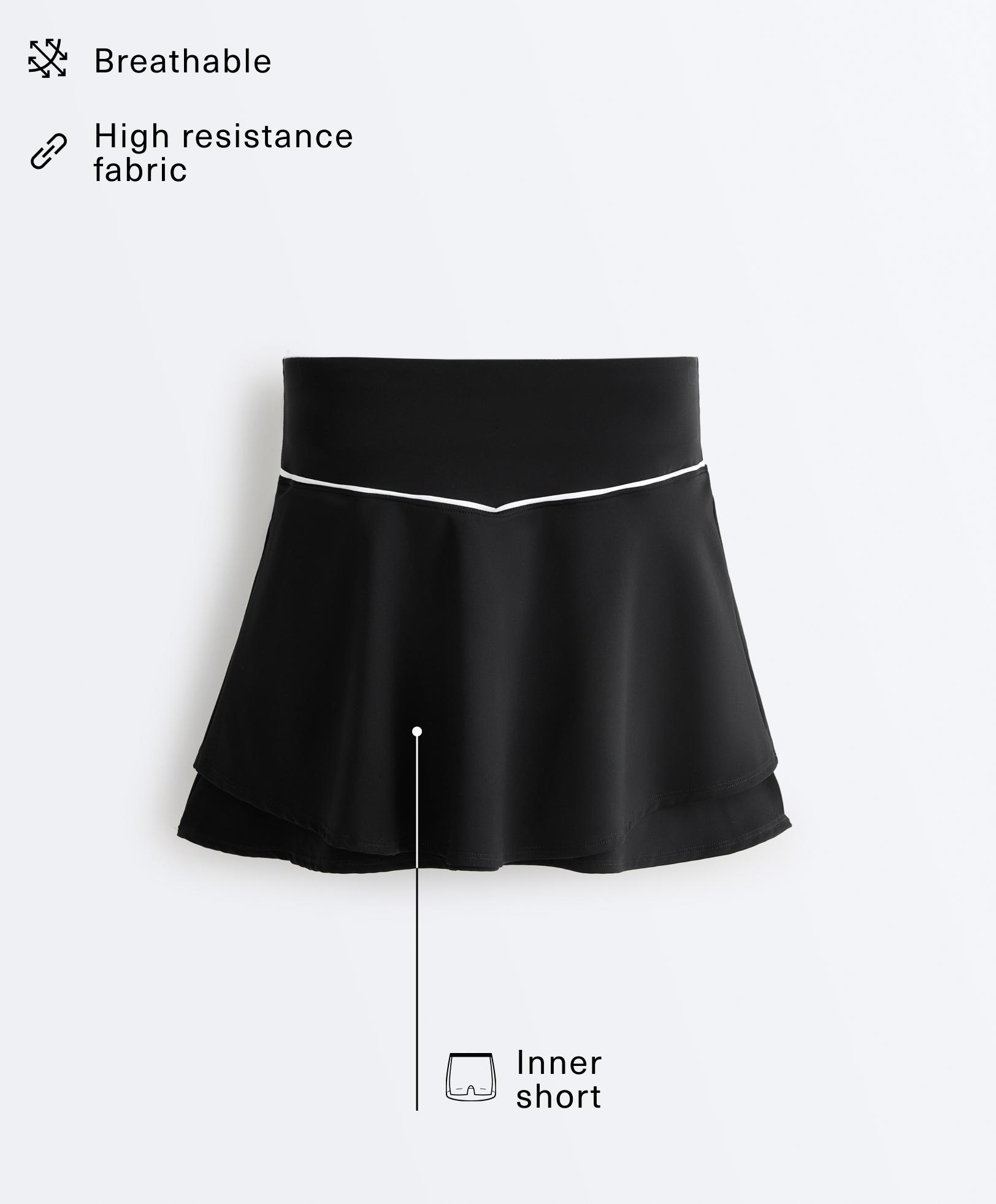 Jupe courte high rise Comfortlux piping Jupe courte high rise Comfortlux piping